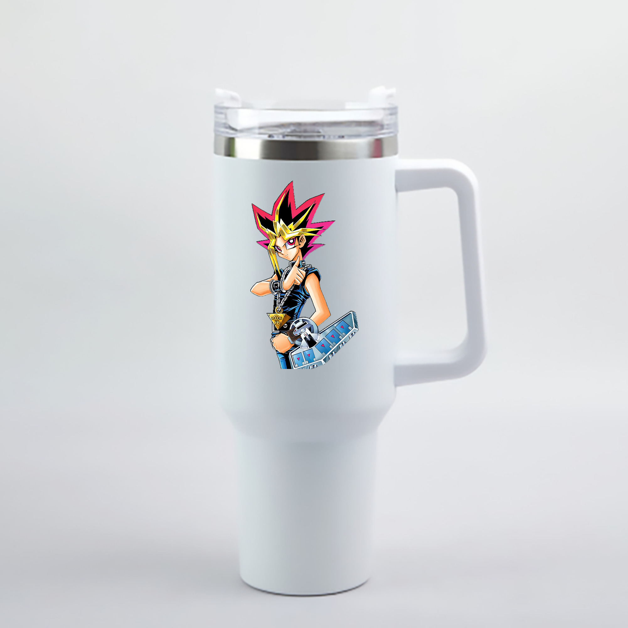 （画像用） 遊☆戯☆王 Yu-Gi-Oh! 1200mL車用タンブラー - クリスタルステッカー（プラスチックストロー付き）