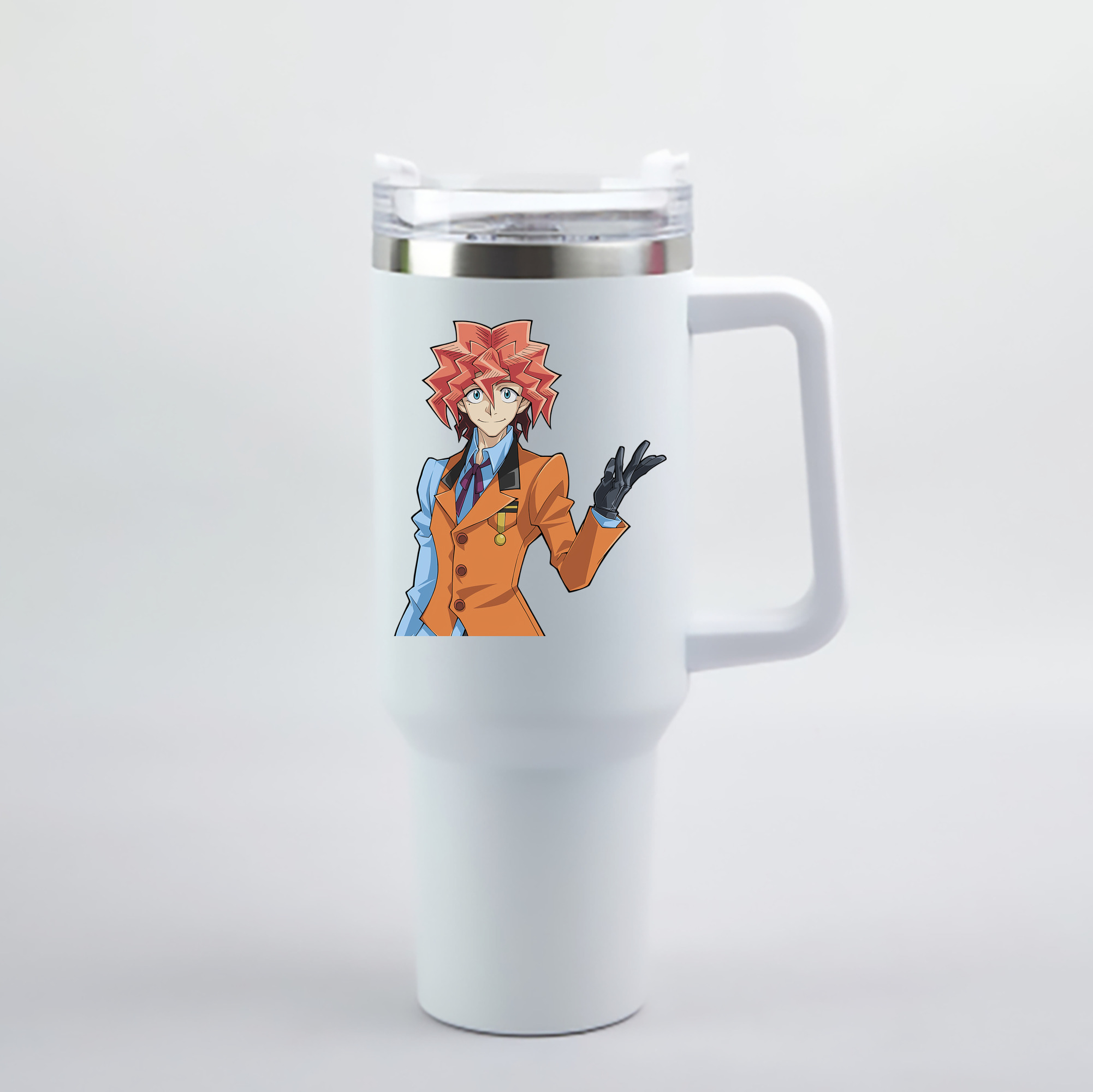 （画像用） 遊☆戯☆王 Yu-Gi-Oh! 1200mL車用タンブラー - クリスタルステッカー（プラスチックストロー付き）