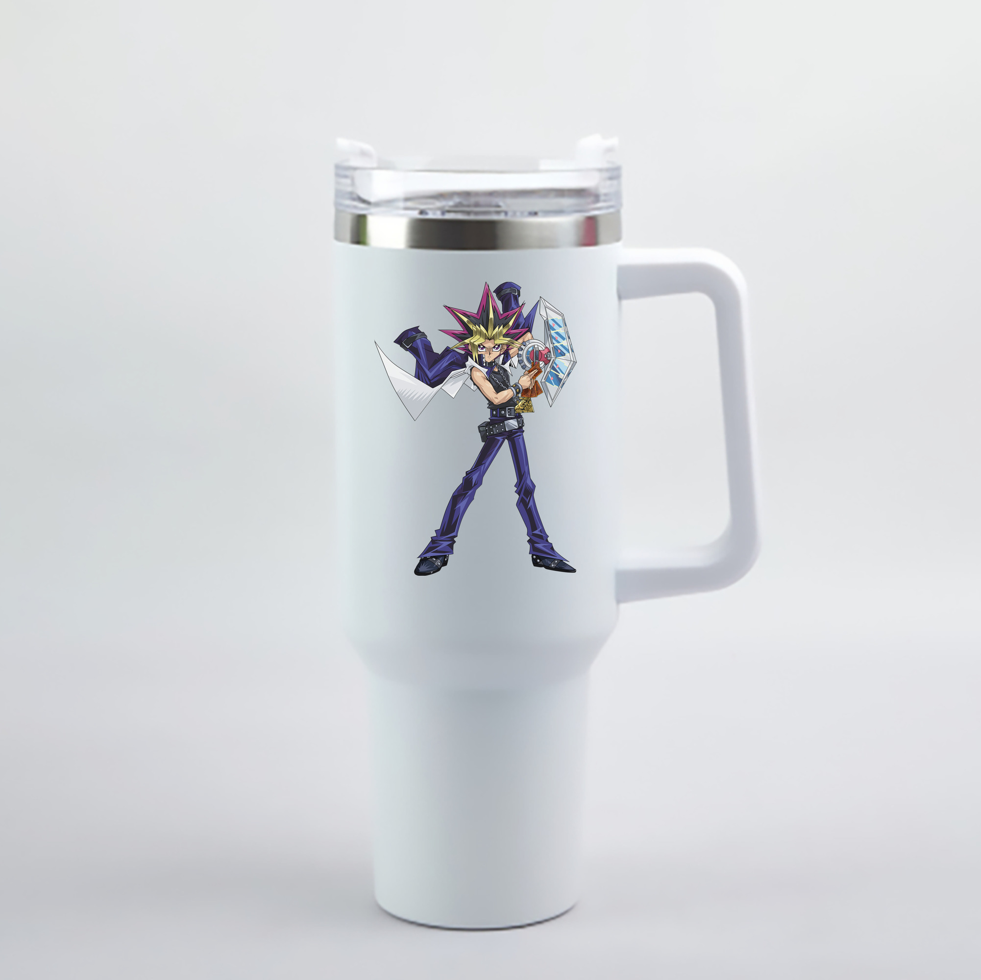 （画像用） 遊☆戯☆王 Yu-Gi-Oh! 1200mL車用タンブラー - クリスタルステッカー（プラスチックストロー付き）