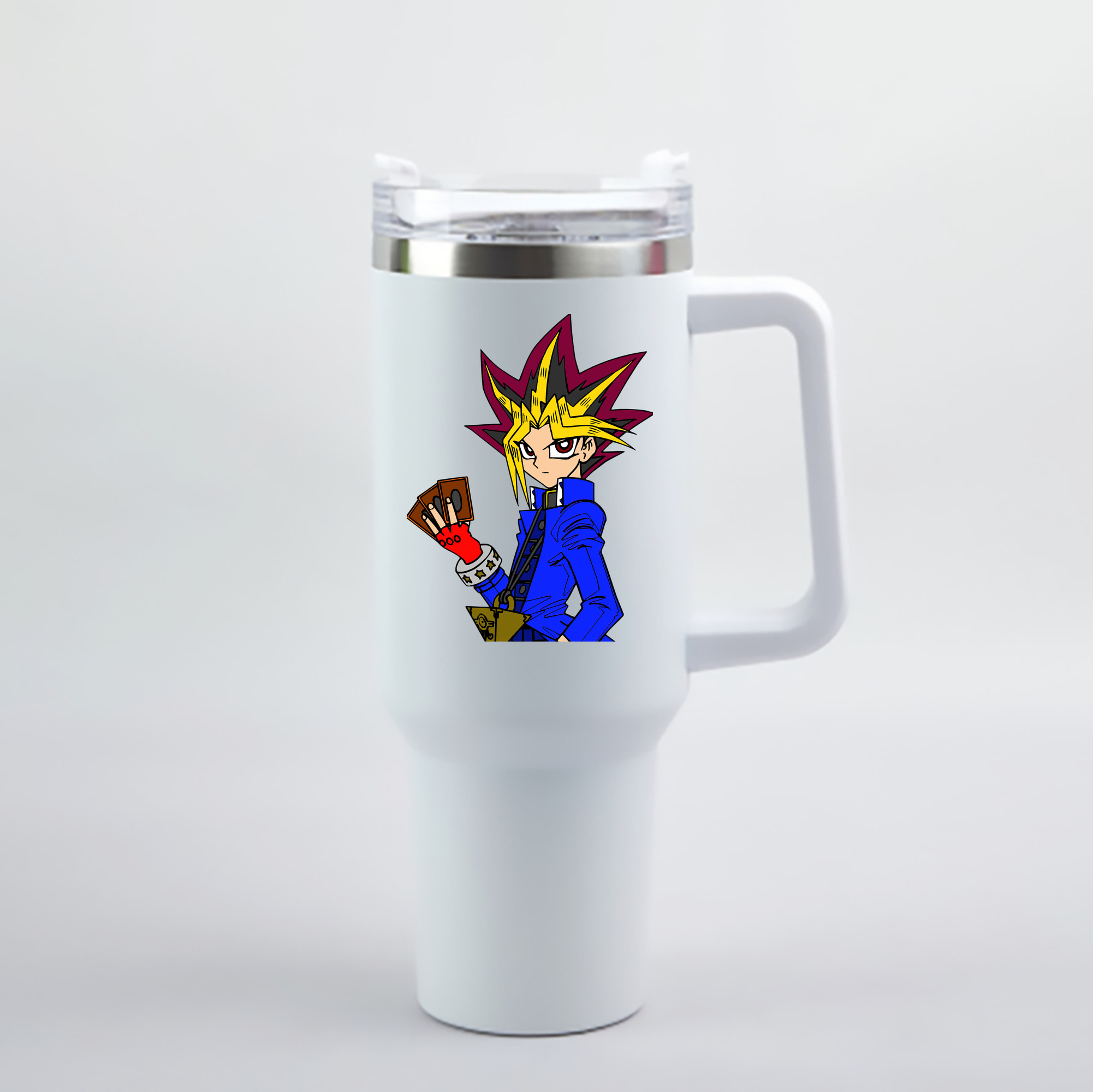 （画像用） 遊☆戯☆王 Yu-Gi-Oh! 1200mL車用タンブラー - クリスタルステッカー（プラスチックストロー付き）