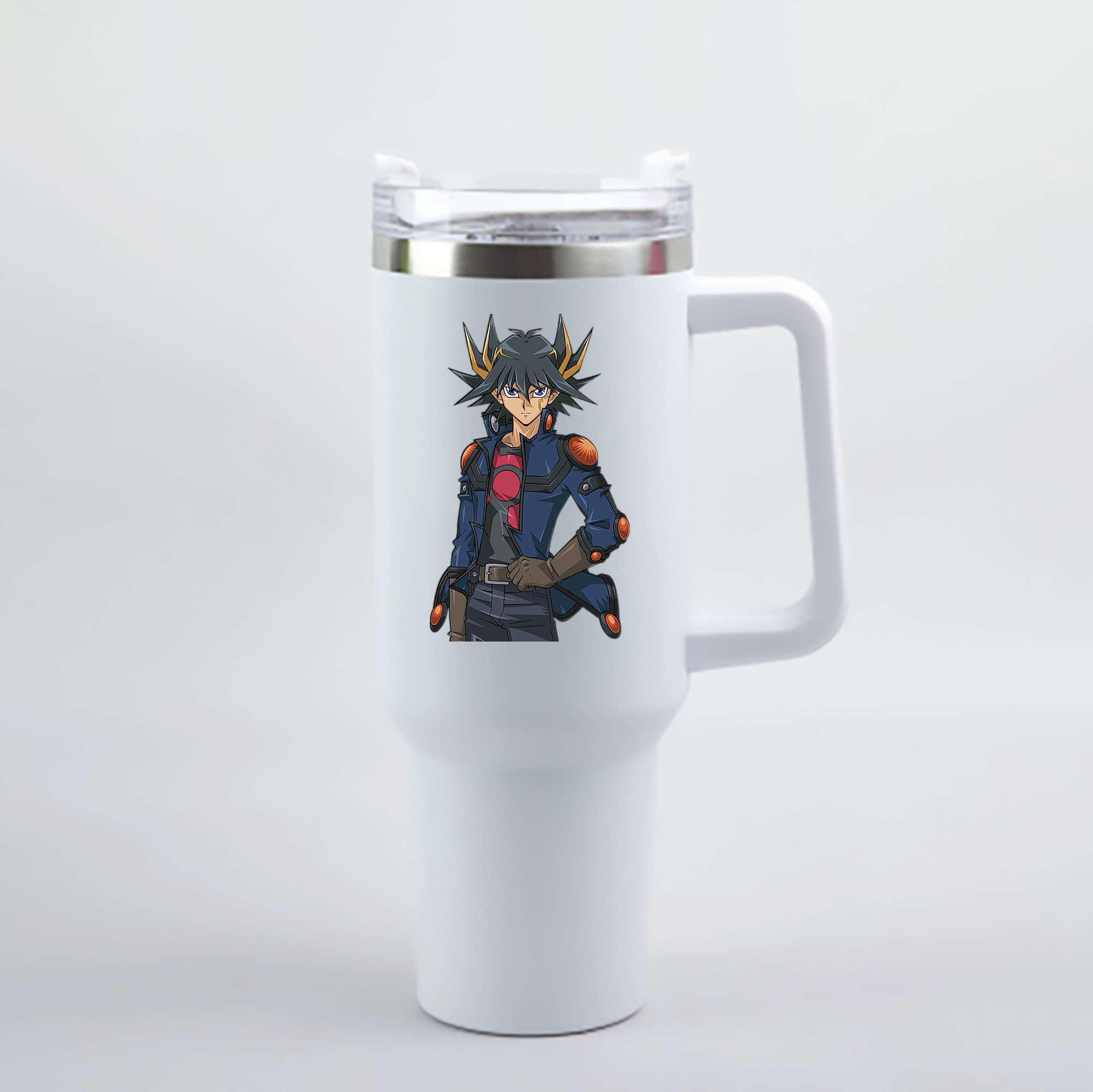 （画像用） 遊☆戯☆王 Yu-Gi-Oh! 1200mL車用タンブラー - クリスタルステッカー（プラスチックストロー付き）