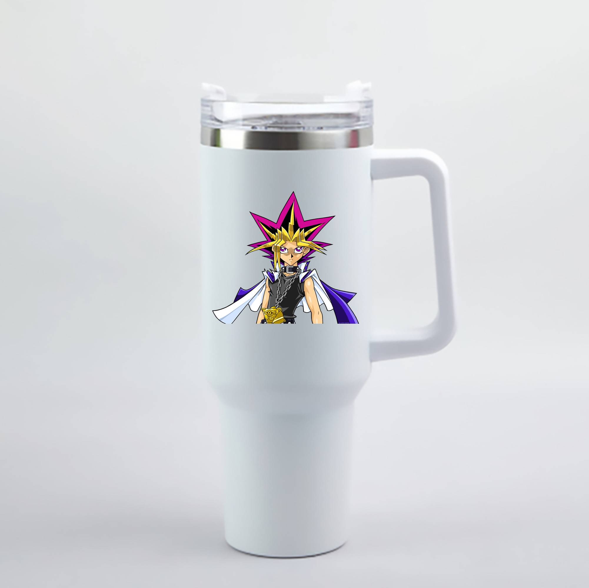 （画像用） 遊☆戯☆王 Yu-Gi-Oh! 1200mL車用タンブラー - クリスタルステッカー（プラスチックストロー付き）