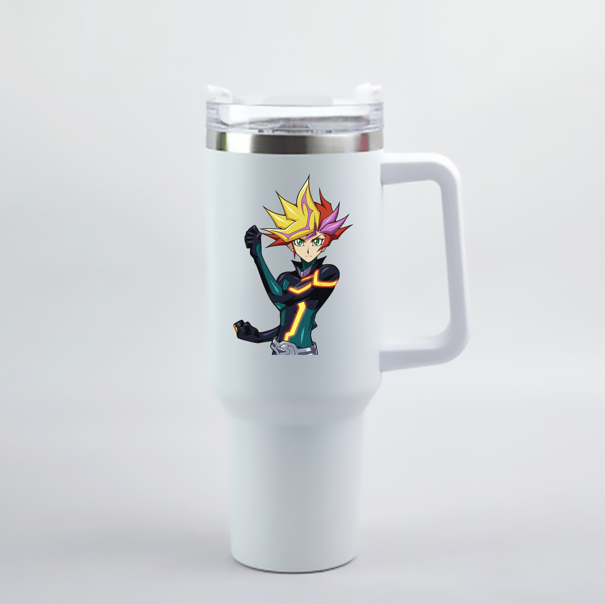 （画像用） 遊☆戯☆王 Yu-Gi-Oh! 1200mL車用タンブラー - クリスタルステッカー（プラスチックストロー付き）
