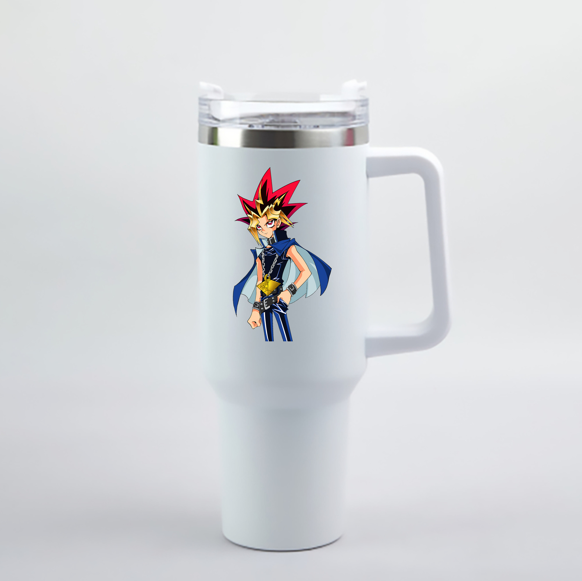 （画像用） 遊☆戯☆王 Yu-Gi-Oh! 1200mL車用タンブラー - クリスタルステッカー（プラスチックストロー付き）