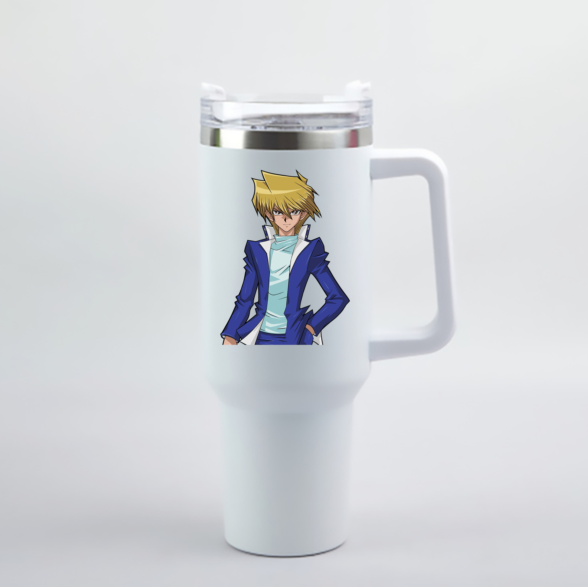 （画像用） 遊☆戯☆王 Yu-Gi-Oh! 1200mL車用タンブラー - クリスタルステッカー（プラスチックストロー付き）