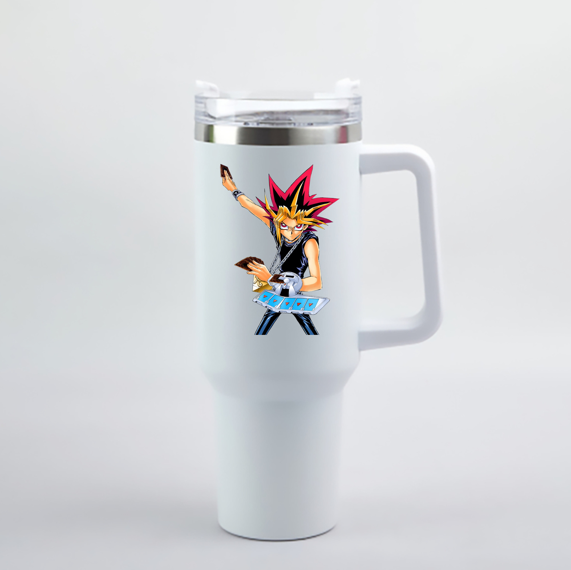 （画像用） 遊☆戯☆王 Yu-Gi-Oh! 1200mL車用タンブラー - クリスタルステッカー（プラスチックストロー付き）