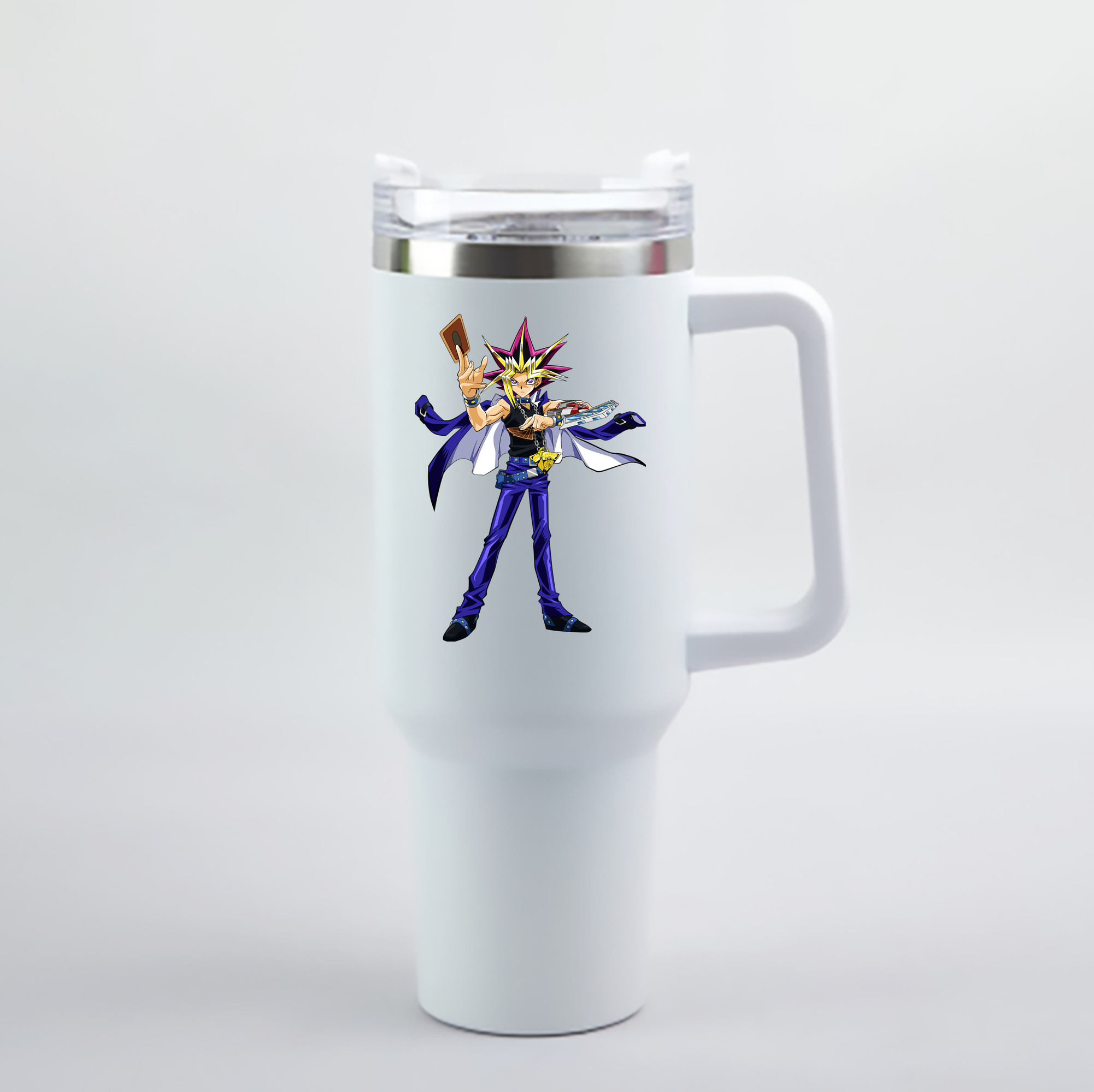 （画像用） 遊☆戯☆王 Yu-Gi-Oh! 1200mL車用タンブラー - クリスタルステッカー（プラスチックストロー付き）