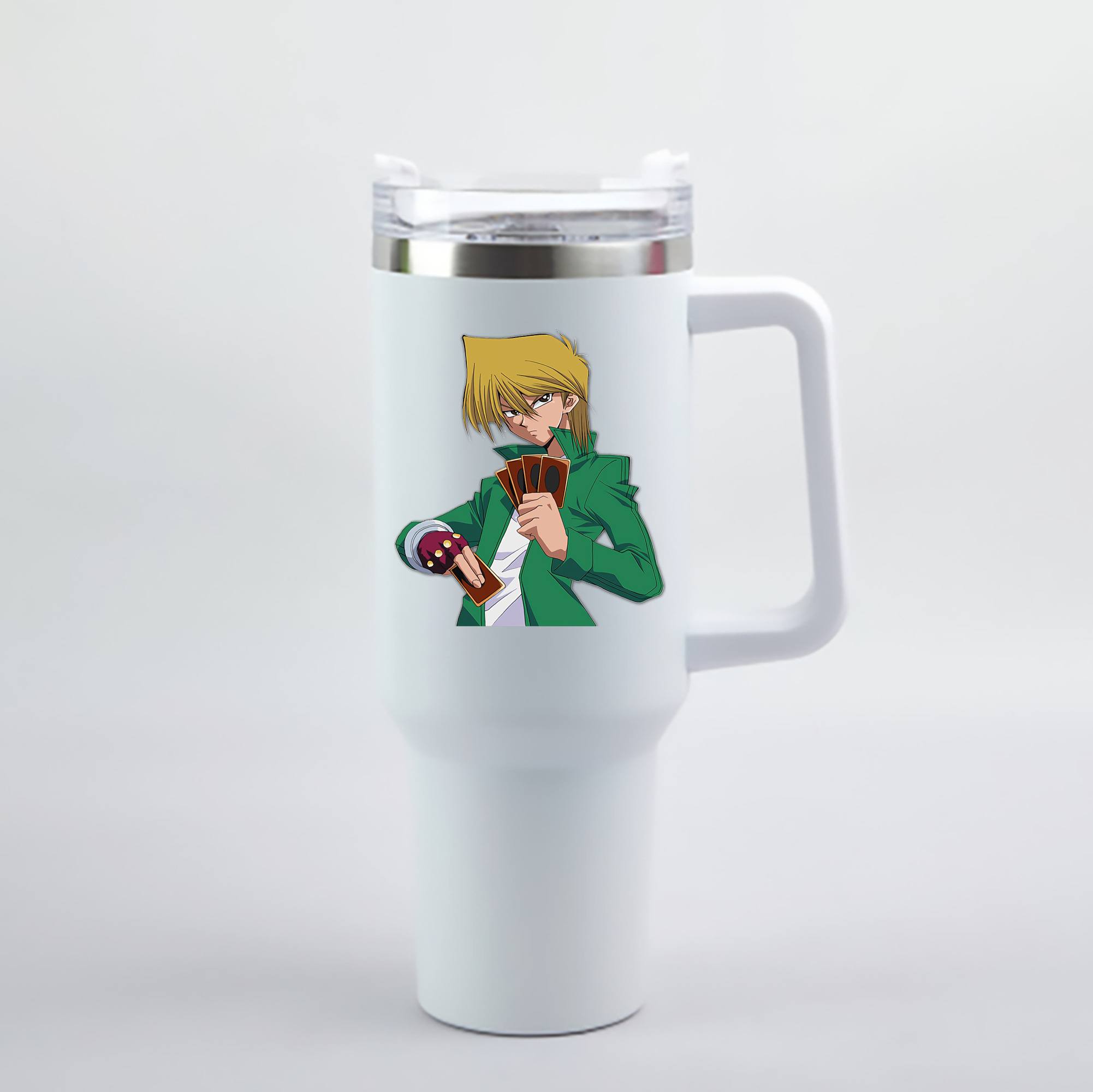 （画像用） 遊☆戯☆王 Yu-Gi-Oh! 1200mL車用タンブラー - クリスタルステッカー（プラスチックストロー付き）