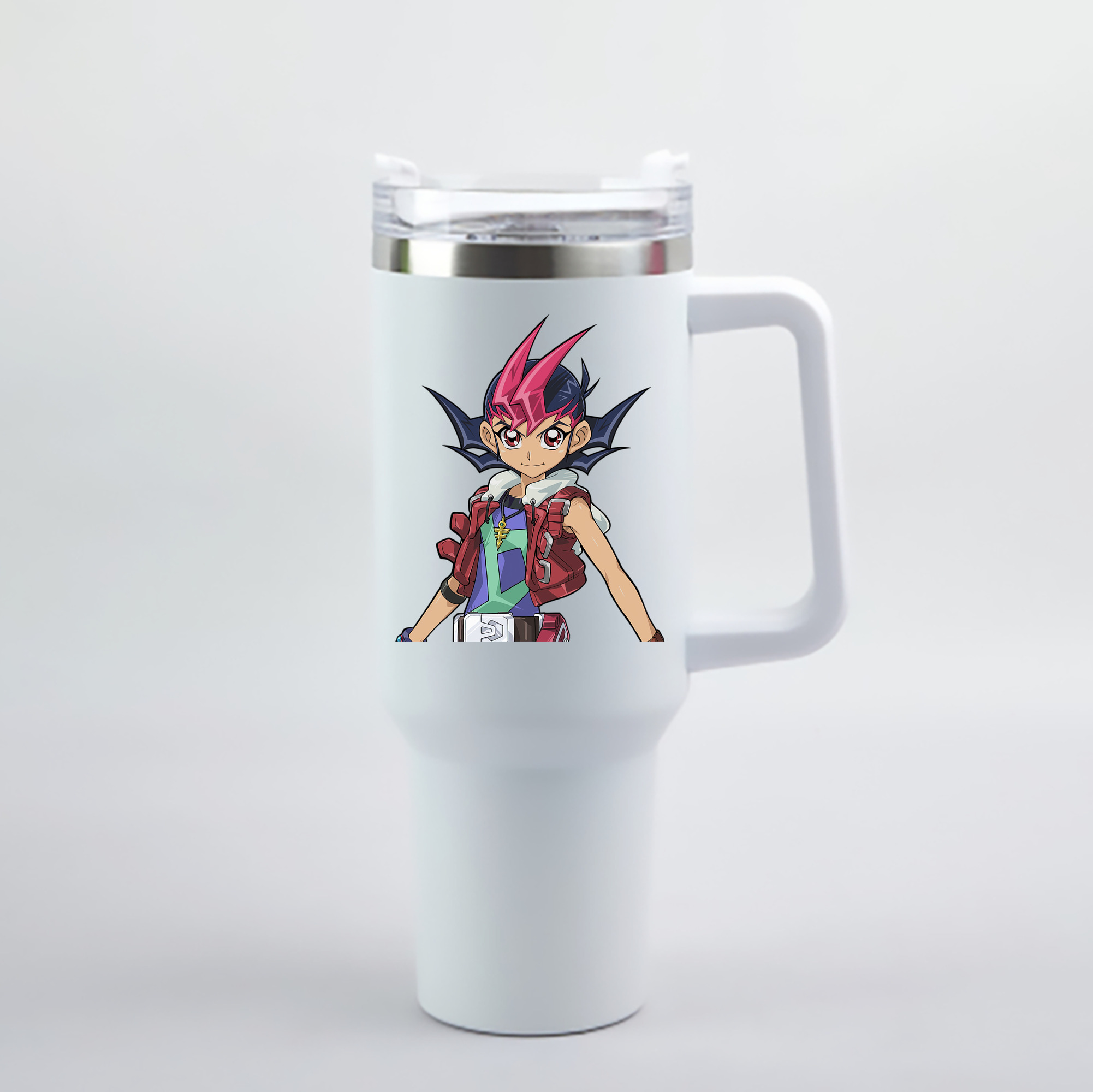 （画像用） 遊☆戯☆王 Yu-Gi-Oh! 1200mL車用タンブラー - クリスタルステッカー（プラスチックストロー付き）