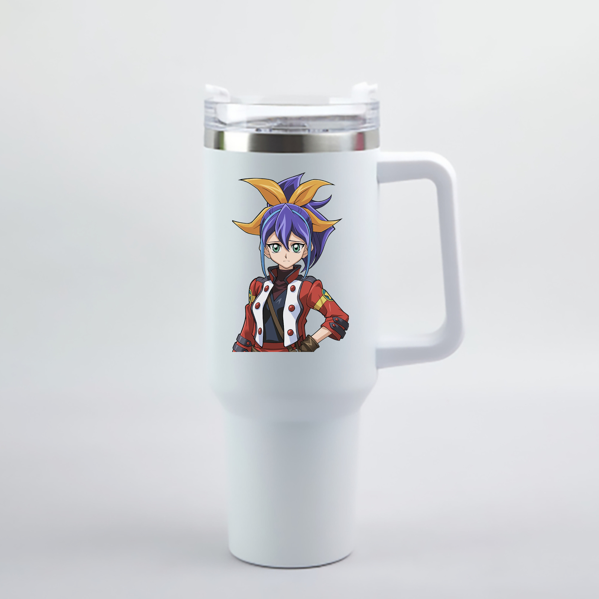 （画像用） 遊☆戯☆王 Yu-Gi-Oh! 1200mL車用タンブラー - クリスタルステッカー（プラスチックストロー付き）
