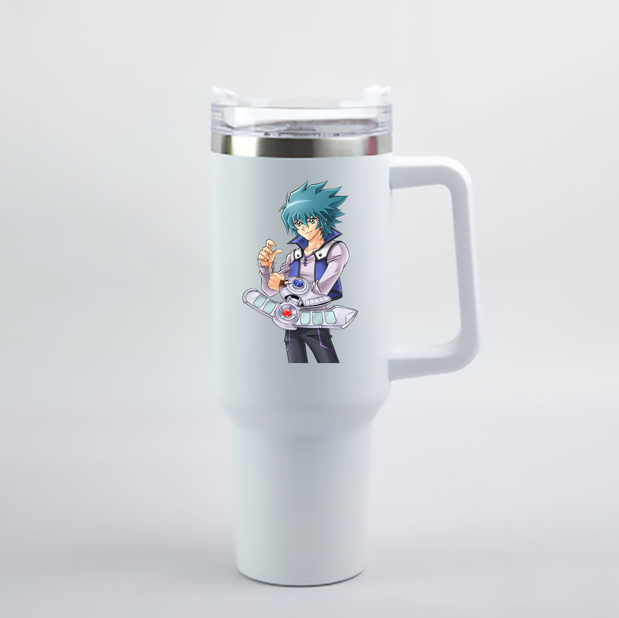 （画像用） 遊☆戯☆王 Yu-Gi-Oh! 1200mL車用タンブラー - クリスタルステッカー（プラスチックストロー付き）