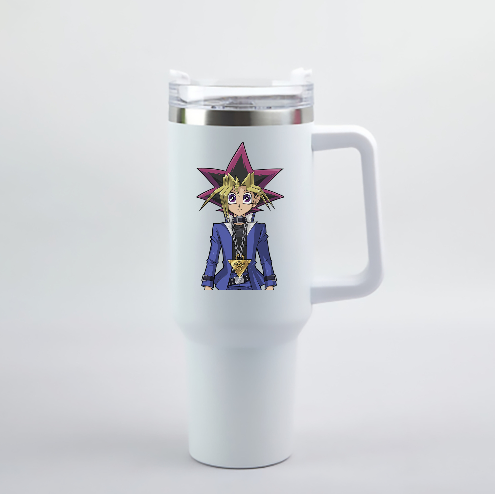 （画像用） 遊☆戯☆王 Yu-Gi-Oh! 1200mL車用タンブラー - クリスタルステッカー（プラスチックストロー付き）