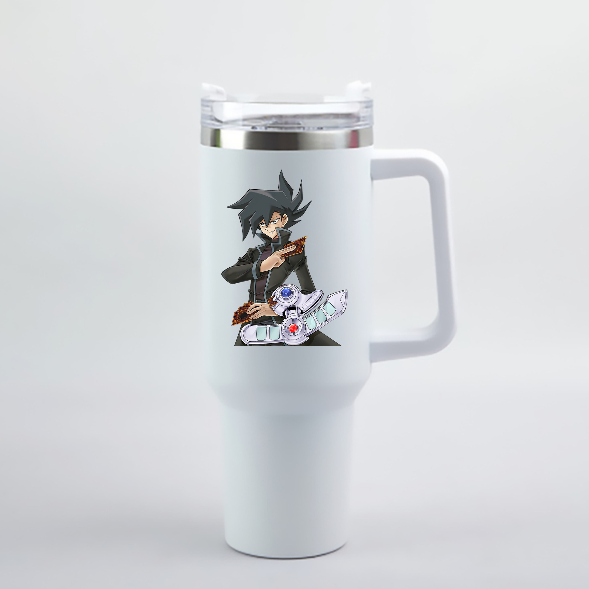（画像用） 遊☆戯☆王 Yu-Gi-Oh! 1200mL車用タンブラー - クリスタルステッカー（プラスチックストロー付き）
