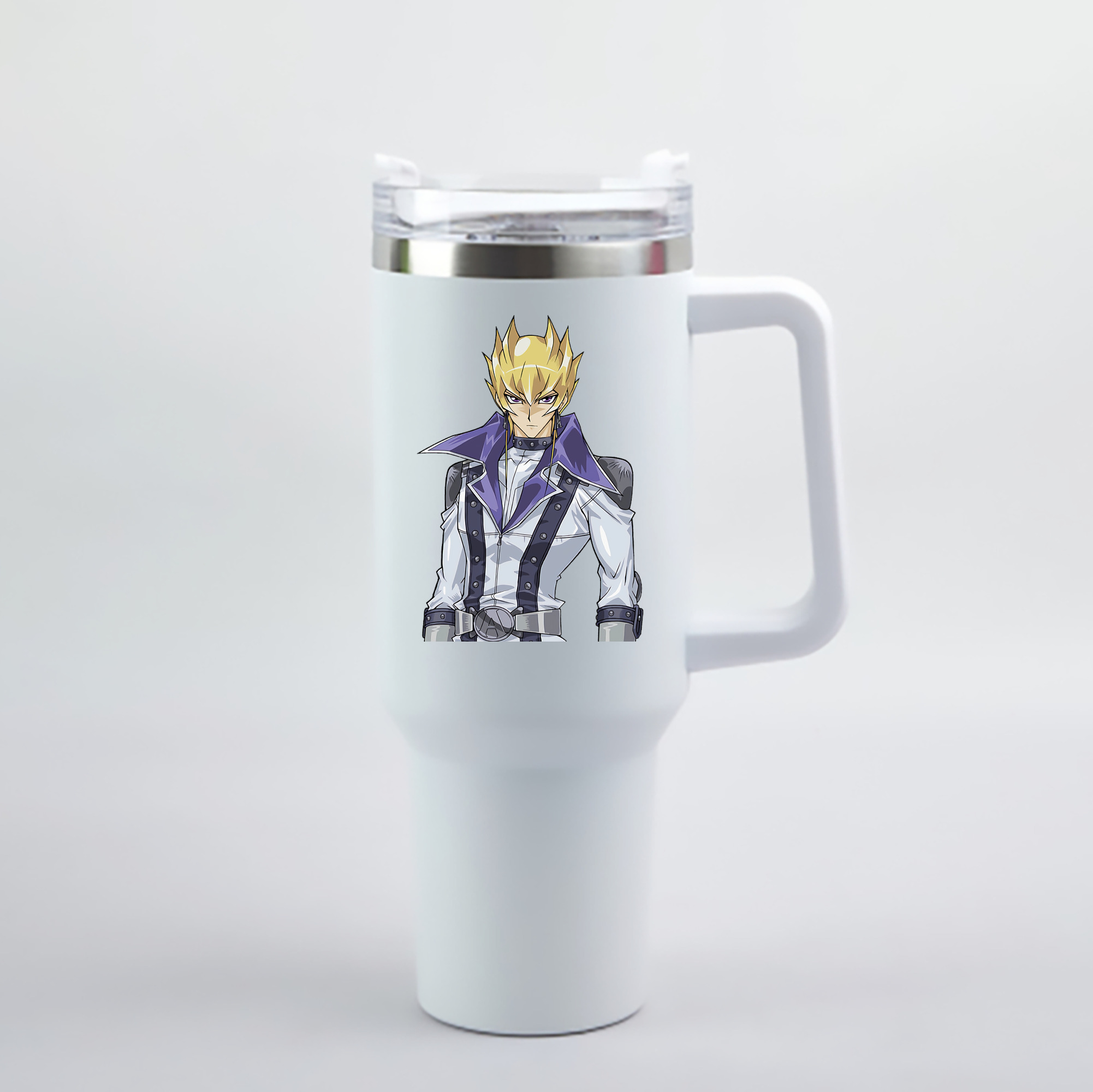 （画像用） 遊☆戯☆王 Yu-Gi-Oh! 1200mL車用タンブラー - クリスタルステッカー（プラスチックストロー付き）