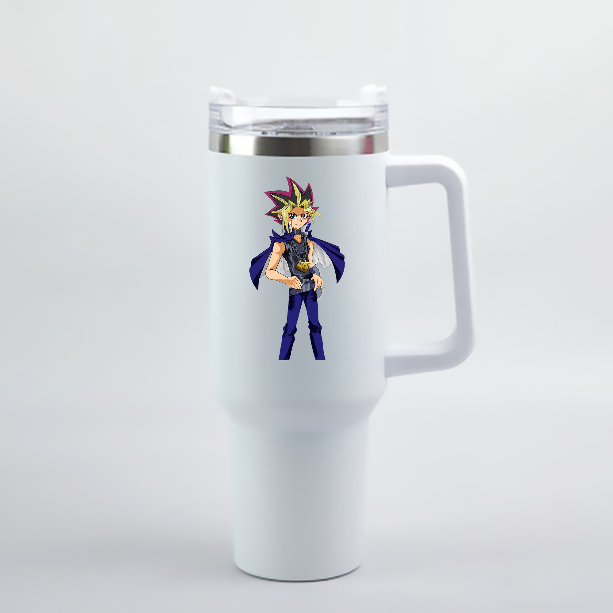 （画像用） 遊☆戯☆王 Yu-Gi-Oh! 1200mL車用タンブラー - クリスタルステッカー（プラスチックストロー付き）