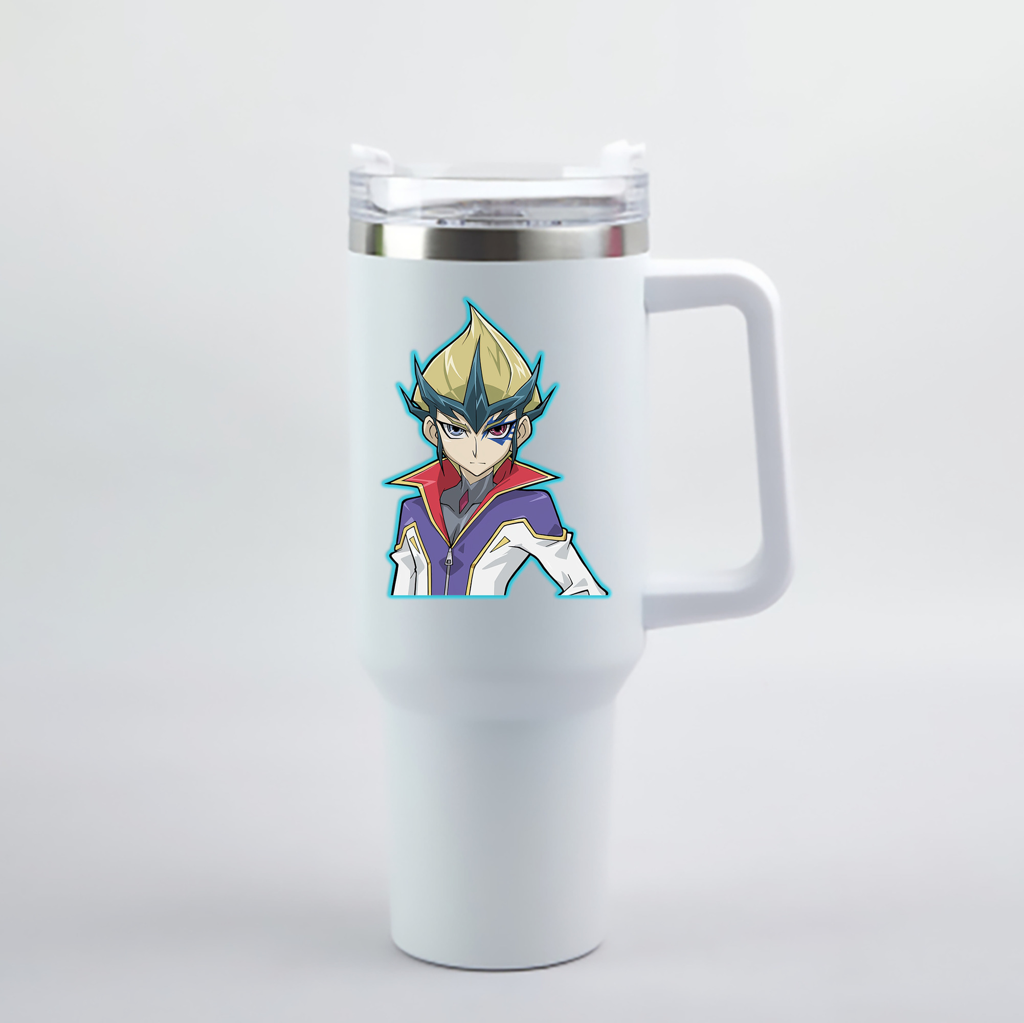 （画像用） 遊☆戯☆王 Yu-Gi-Oh! 1200mL車用タンブラー - クリスタルステッカー（プラスチックストロー付き）