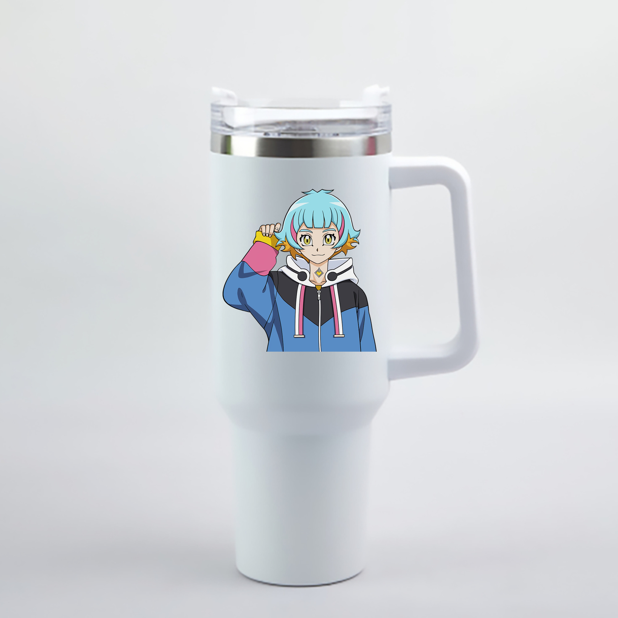 （画像用） 遊☆戯☆王 Yu-Gi-Oh! 1200mL車用タンブラー - クリスタルステッカー（プラスチックストロー付き）