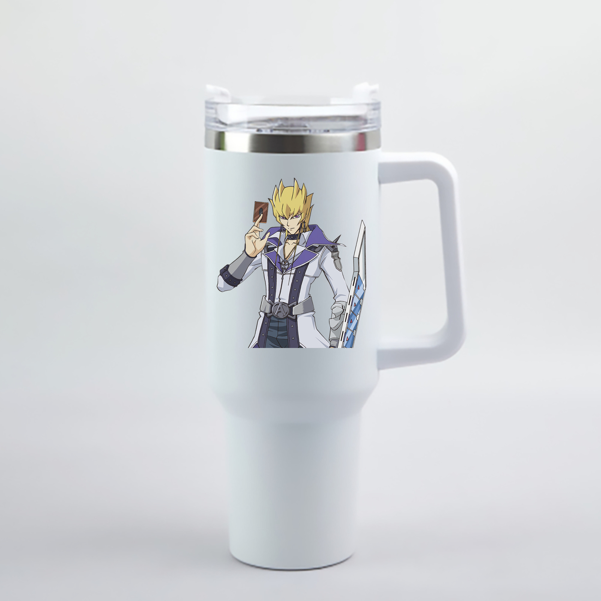 （画像用） 遊☆戯☆王 Yu-Gi-Oh! 1200mL車用タンブラー - クリスタルステッカー（プラスチックストロー付き）