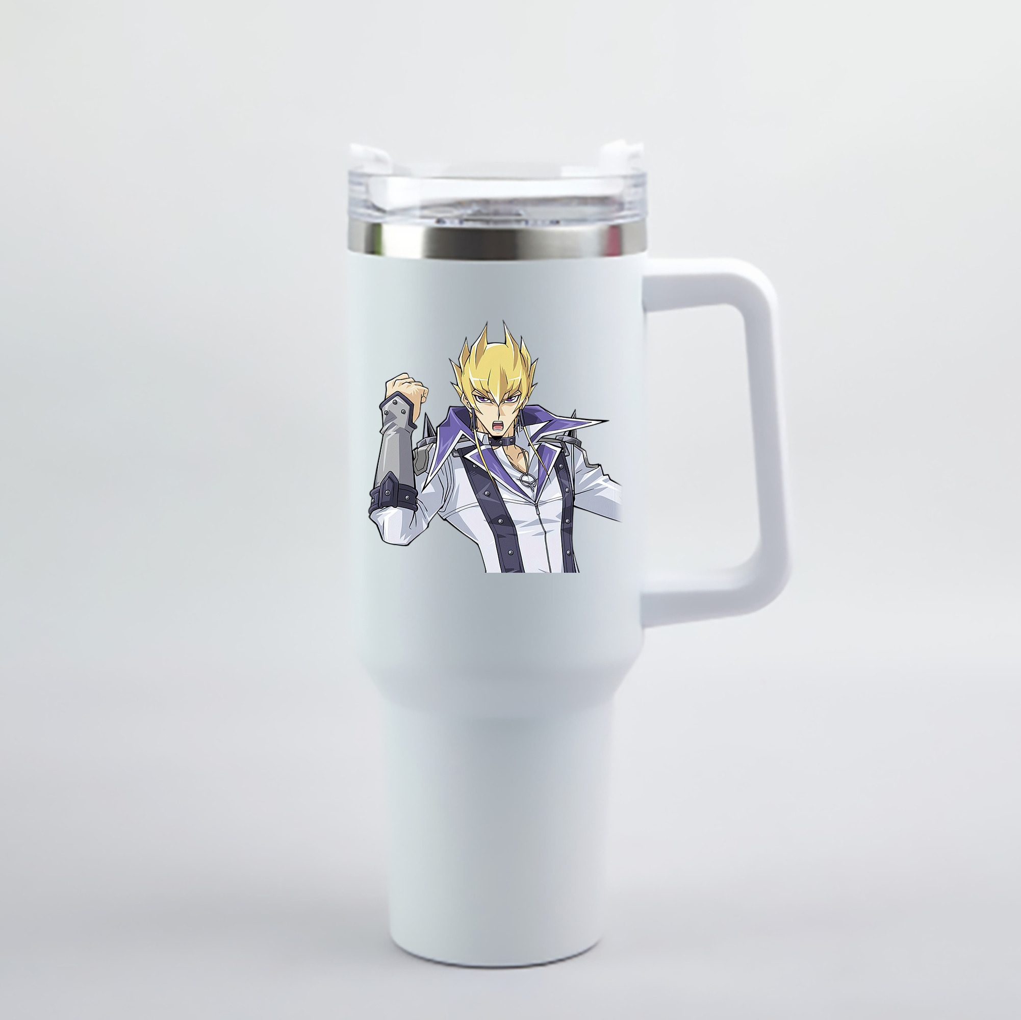 （画像用） 遊☆戯☆王 Yu-Gi-Oh! 1200mL車用タンブラー - クリスタルステッカー（プラスチックストロー付き）