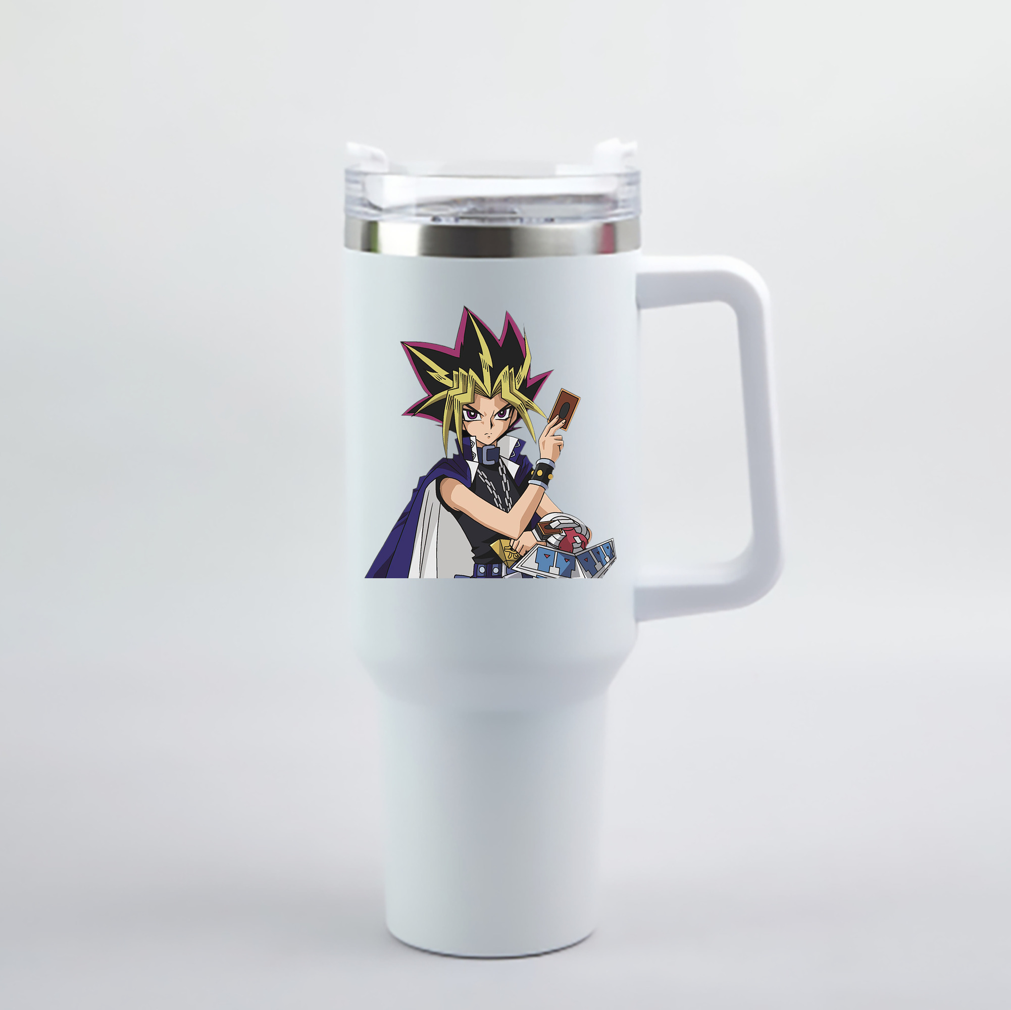 （画像用） 遊☆戯☆王 Yu-Gi-Oh! 1200mL車用タンブラー - クリスタルステッカー（プラスチックストロー付き）