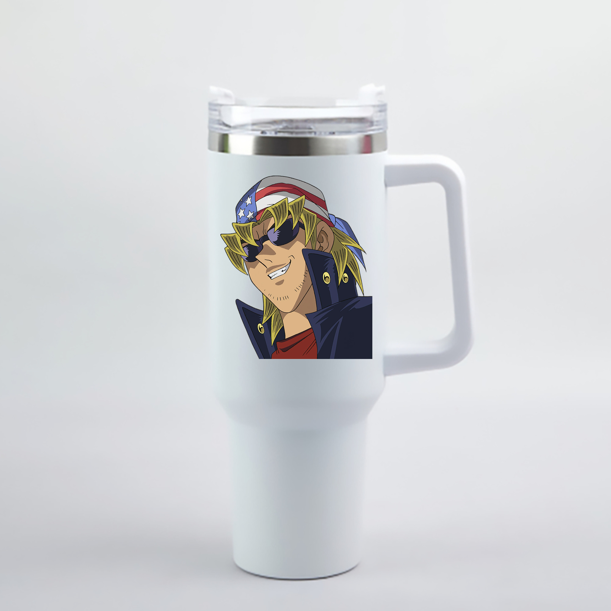 （画像用） 遊☆戯☆王 Yu-Gi-Oh! 1200mL車用タンブラー - クリスタルステッカー（プラスチックストロー付き）
