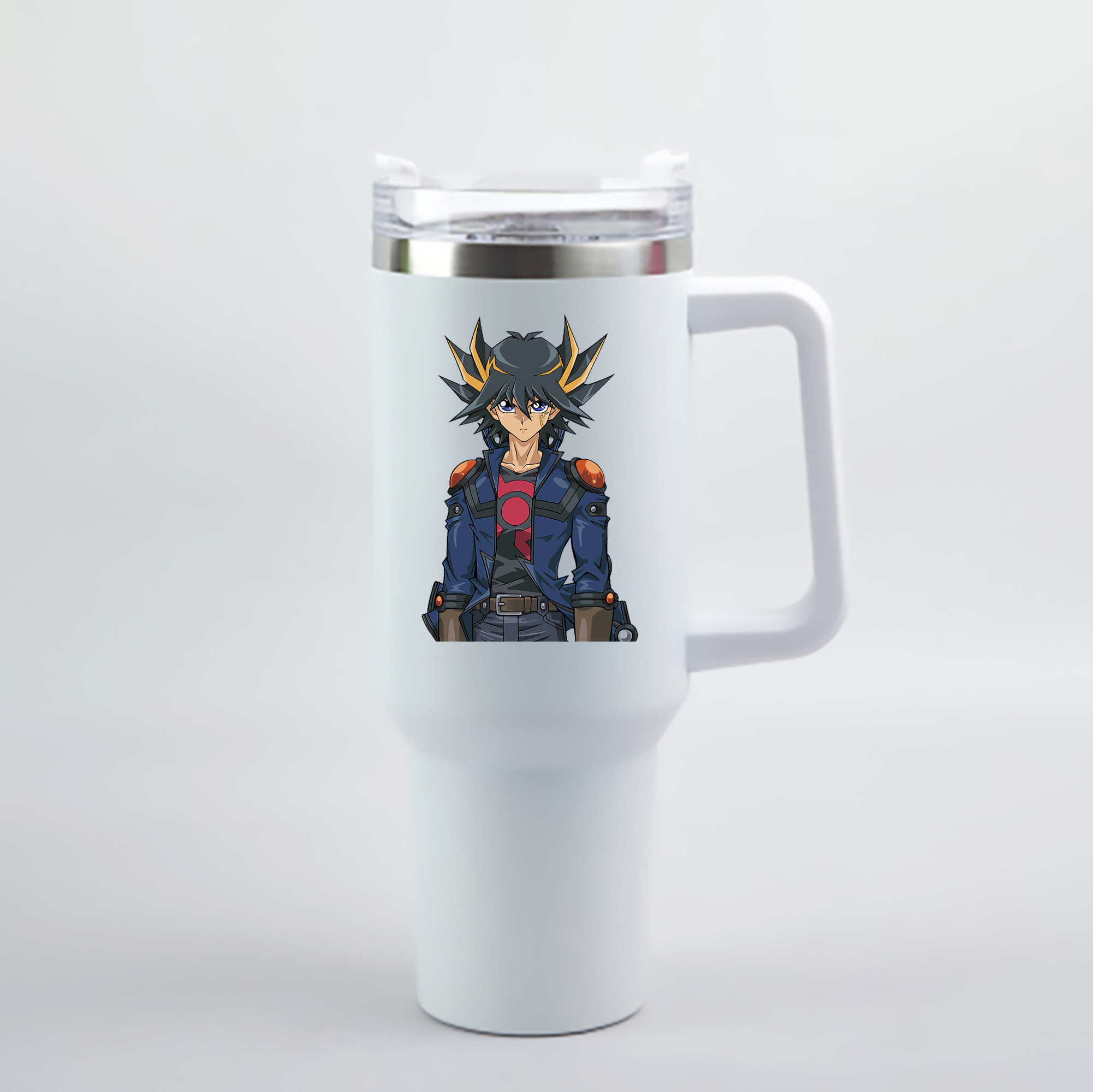 （画像用） 遊☆戯☆王 Yu-Gi-Oh! 1200mL車用タンブラー - クリスタルステッカー（プラスチックストロー付き）