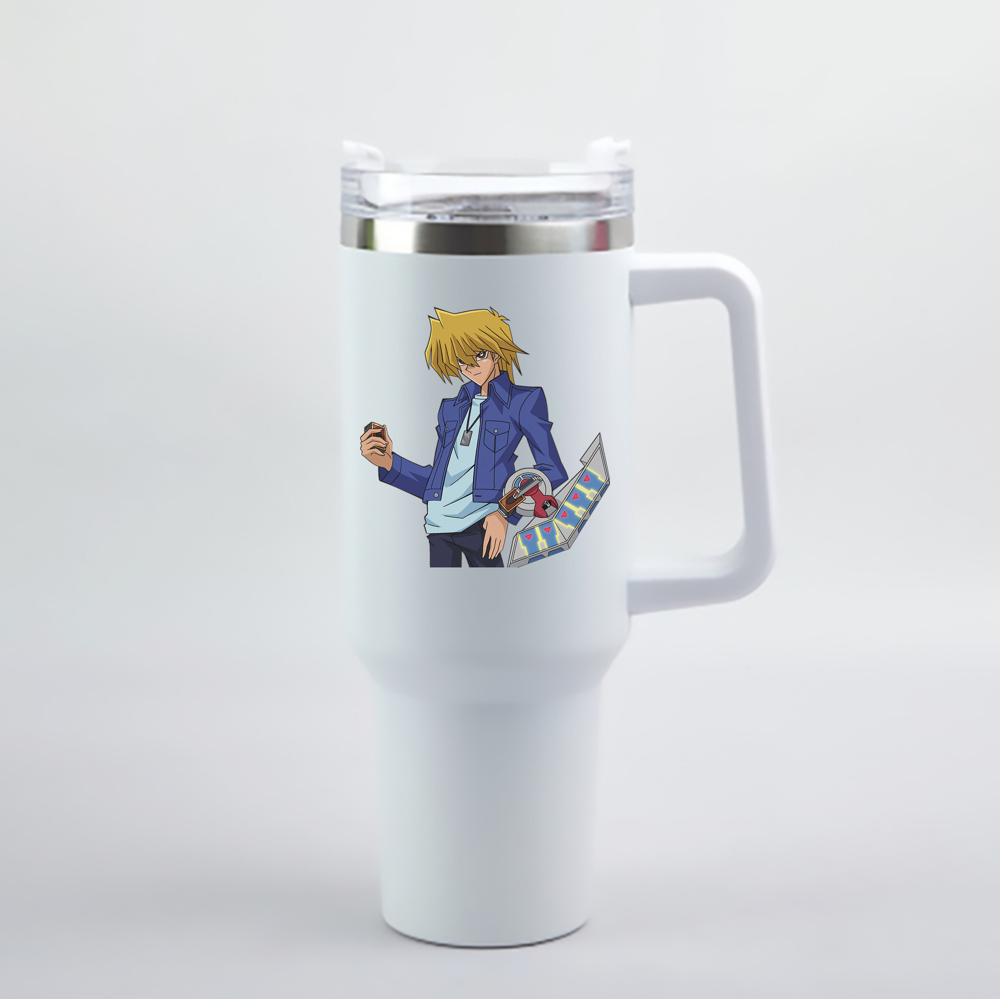 （画像用） 遊☆戯☆王 Yu-Gi-Oh! 1200mL車用タンブラー - クリスタルステッカー（プラスチックストロー付き）