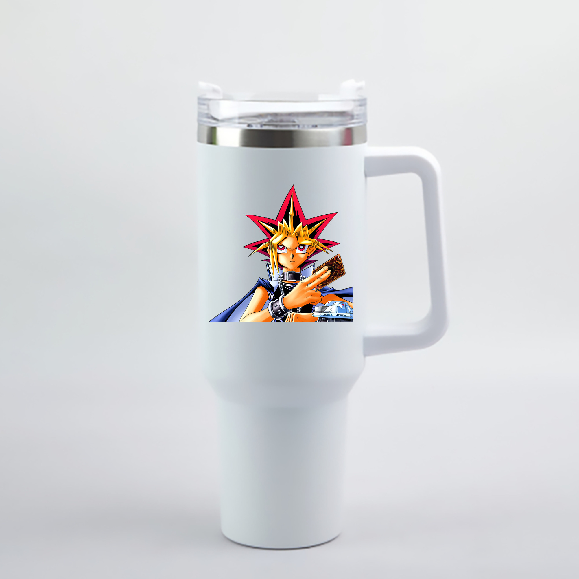 （画像用） 遊☆戯☆王 Yu-Gi-Oh! 1200mL車用タンブラー - クリスタルステッカー（プラスチックストロー付き）