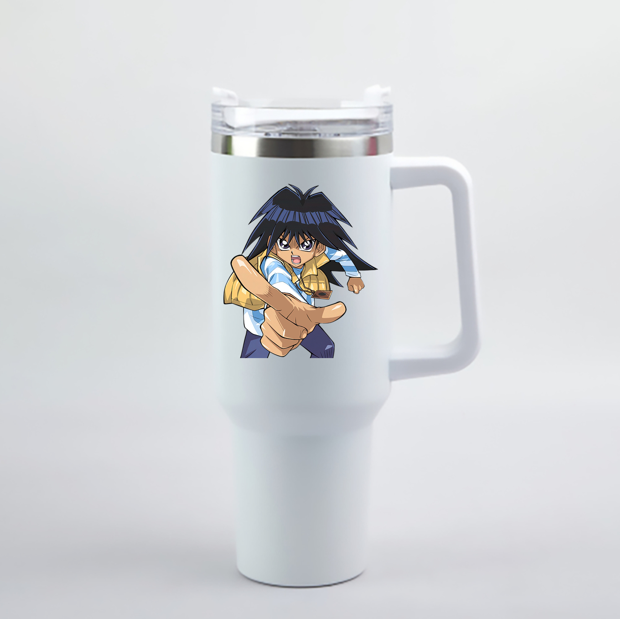 （画像用） 遊☆戯☆王 Yu-Gi-Oh! 1200mL車用タンブラー - クリスタルステッカー（プラスチックストロー付き）