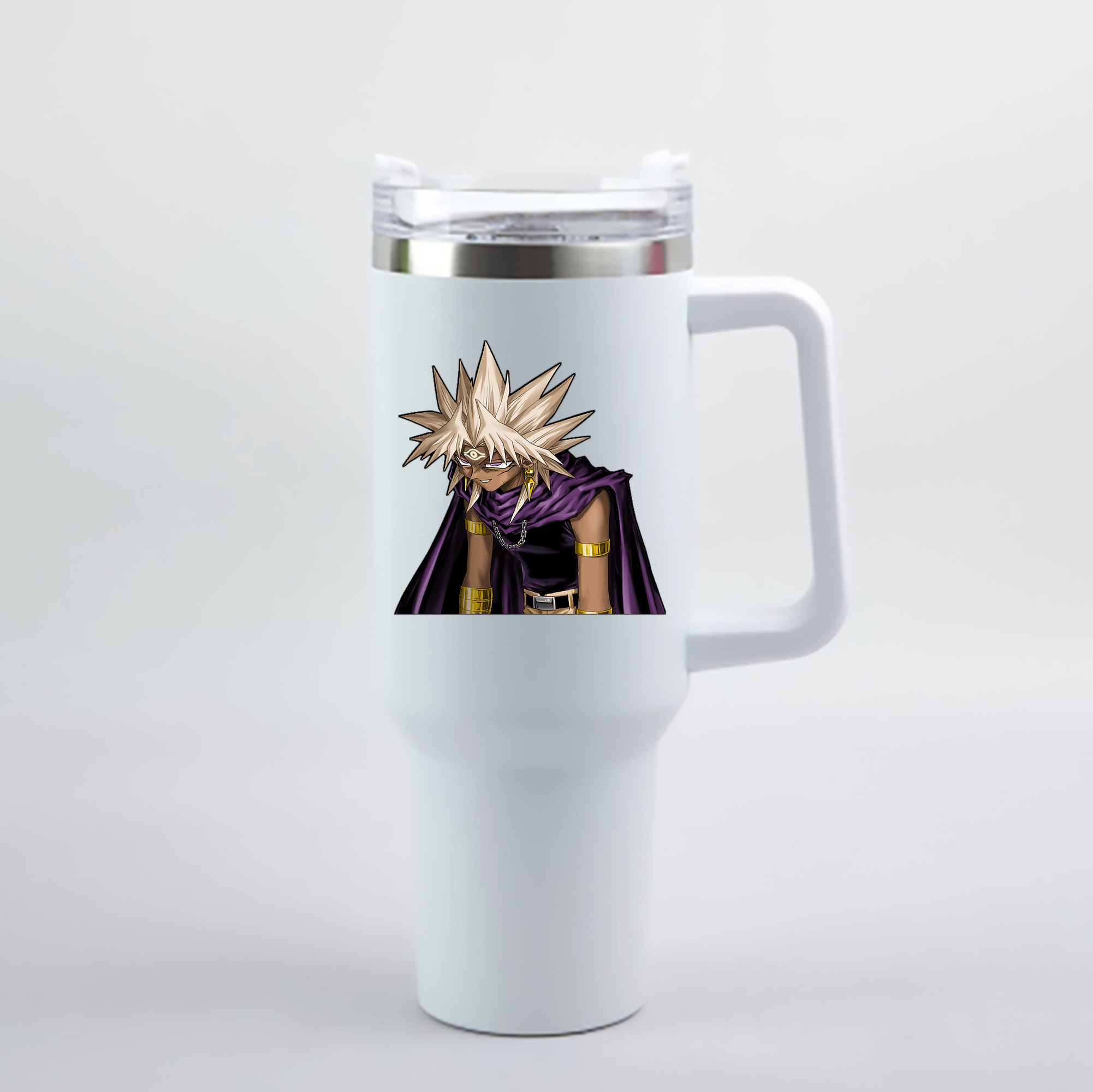 （画像用） 遊☆戯☆王 Yu-Gi-Oh! 1200mL車用タンブラー - クリスタルステッカー（プラスチックストロー付き）