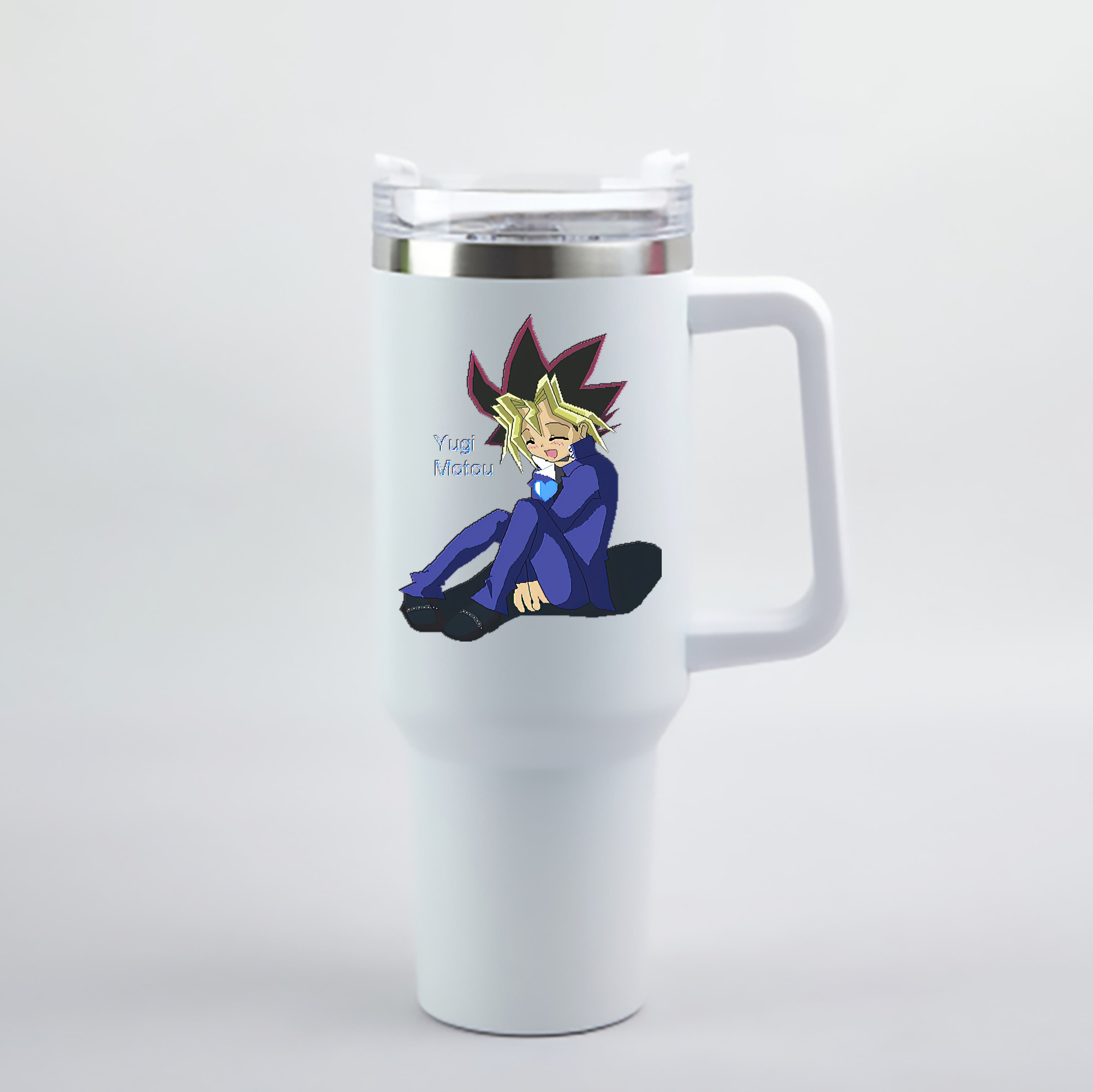 （画像用） 遊☆戯☆王 Yu-Gi-Oh! 1200mL車用タンブラー - クリスタルステッカー（プラスチックストロー付き）
