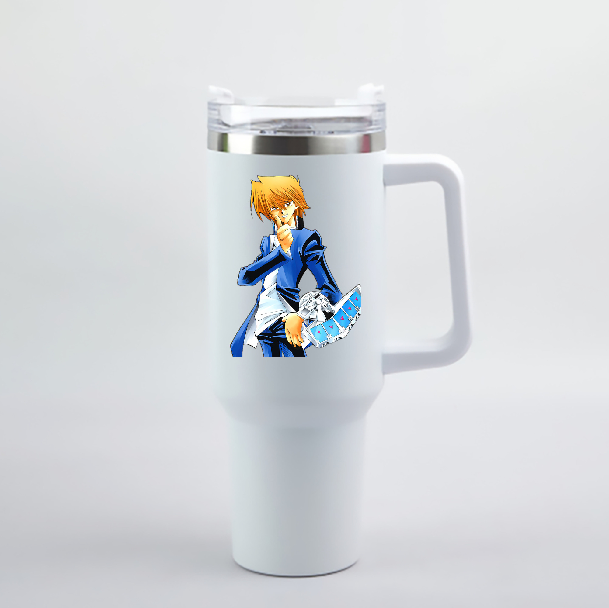 （画像用） 遊☆戯☆王 Yu-Gi-Oh! 1200mL車用タンブラー - クリスタルステッカー（プラスチックストロー付き）