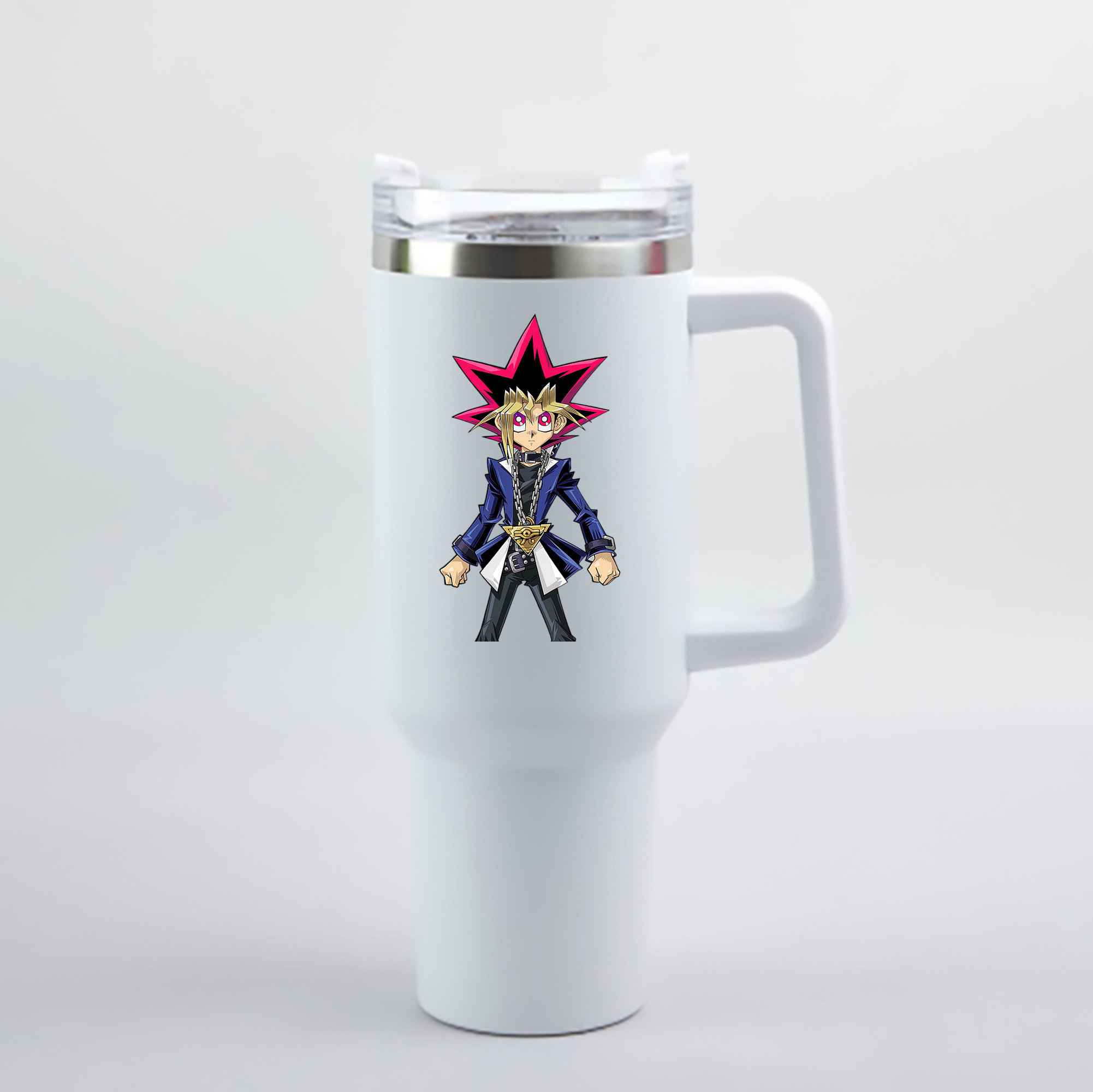 （画像用） 遊☆戯☆王 Yu-Gi-Oh! 1200mL車用タンブラー - クリスタルステッカー（プラスチックストロー付き）