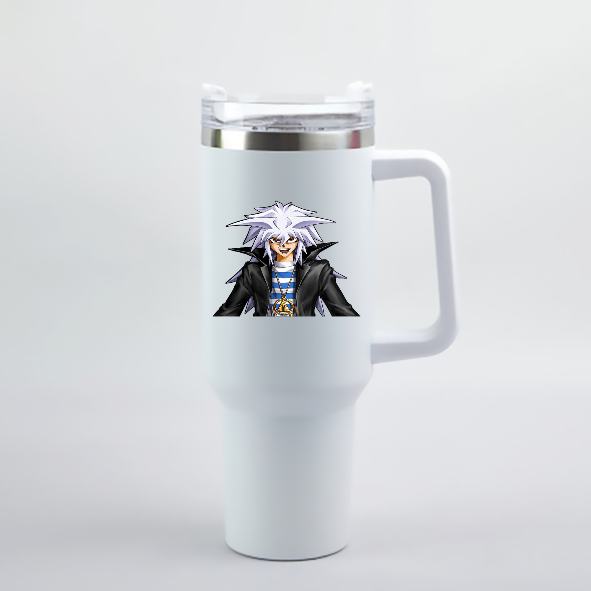 （画像用） 遊☆戯☆王 Yu-Gi-Oh! 1200mL車用タンブラー - クリスタルステッカー（プラスチックストロー付き）