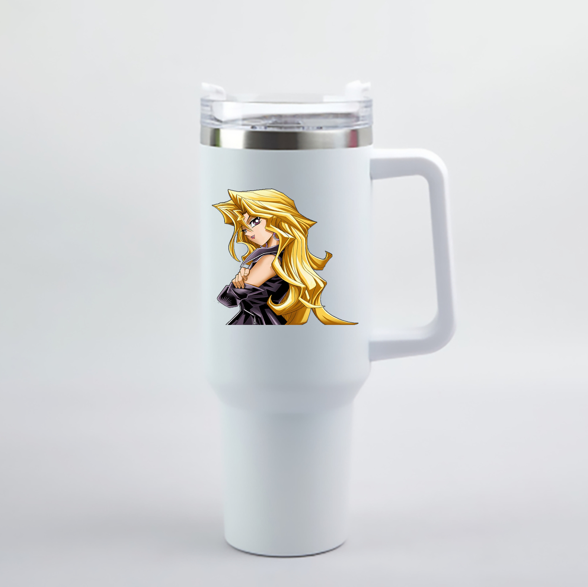 （画像用） 遊☆戯☆王 Yu-Gi-Oh! 1200mL車用タンブラー - クリスタルステッカー（プラスチックストロー付き）