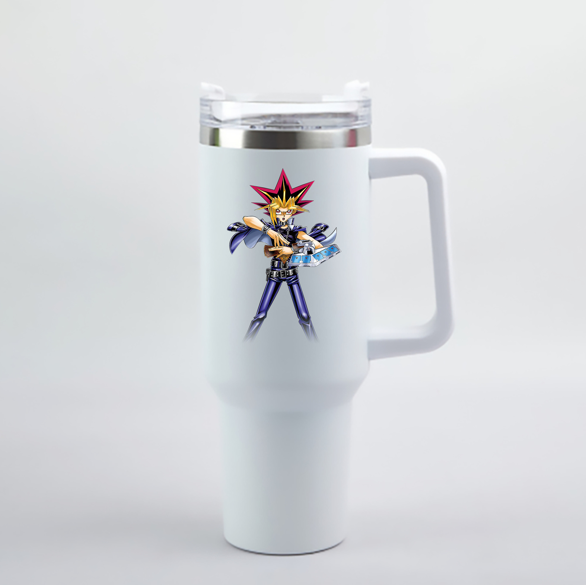（画像用） 遊☆戯☆王 Yu-Gi-Oh! 1200mL車用タンブラー - クリスタルステッカー（プラスチックストロー付き）