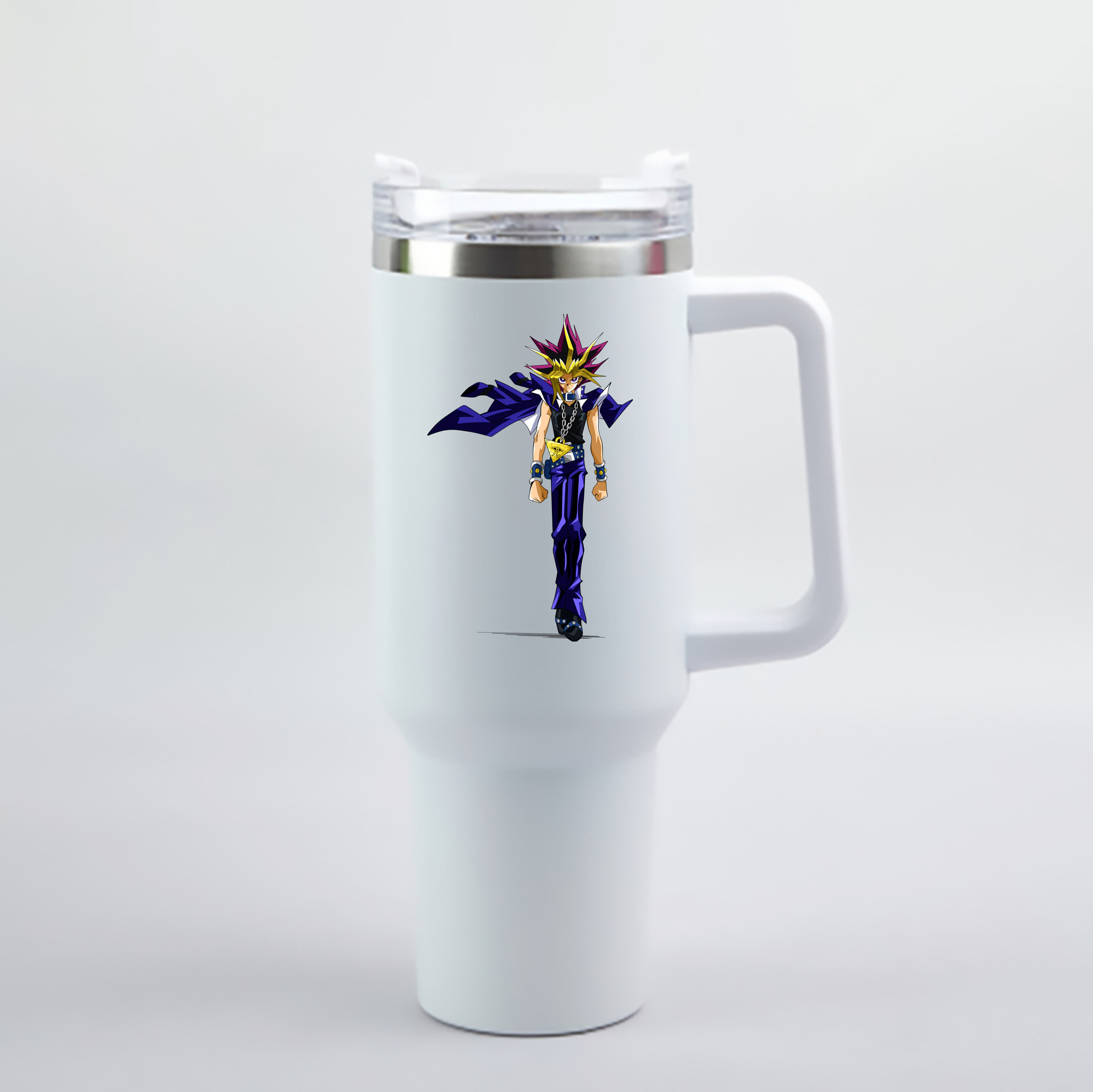 （画像用） 遊☆戯☆王 Yu-Gi-Oh! 1200mL車用タンブラー - クリスタルステッカー（プラスチックストロー付き）