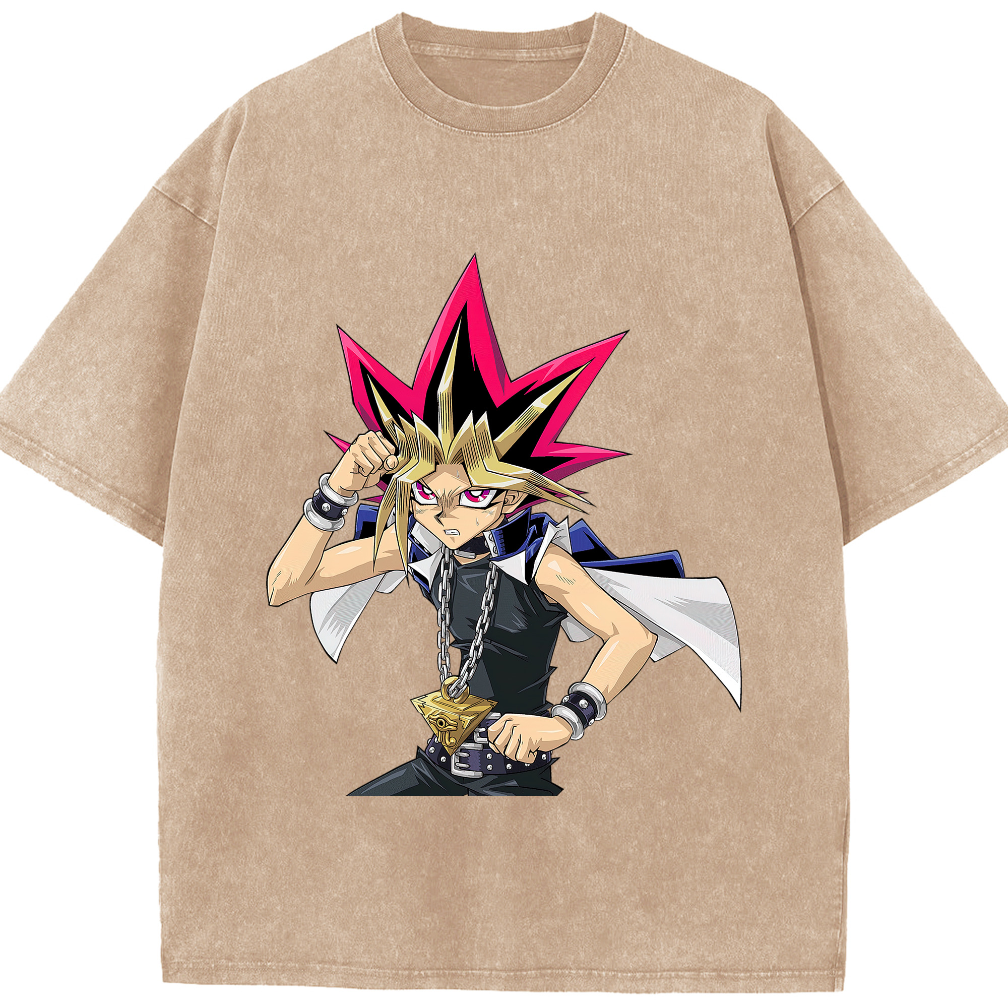 （画像用） 遊☆戯☆王 Yu-Gi-Oh! 綿100% ヴィンテージ風 半袖Tシャツ（フロントプリント）