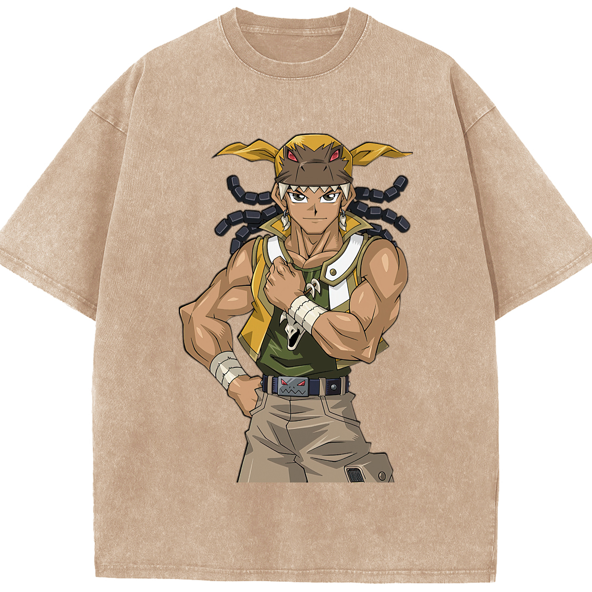 （画像用） 遊☆戯☆王 Yu-Gi-Oh! 綿100% ヴィンテージ風 半袖Tシャツ（フロントプリント）