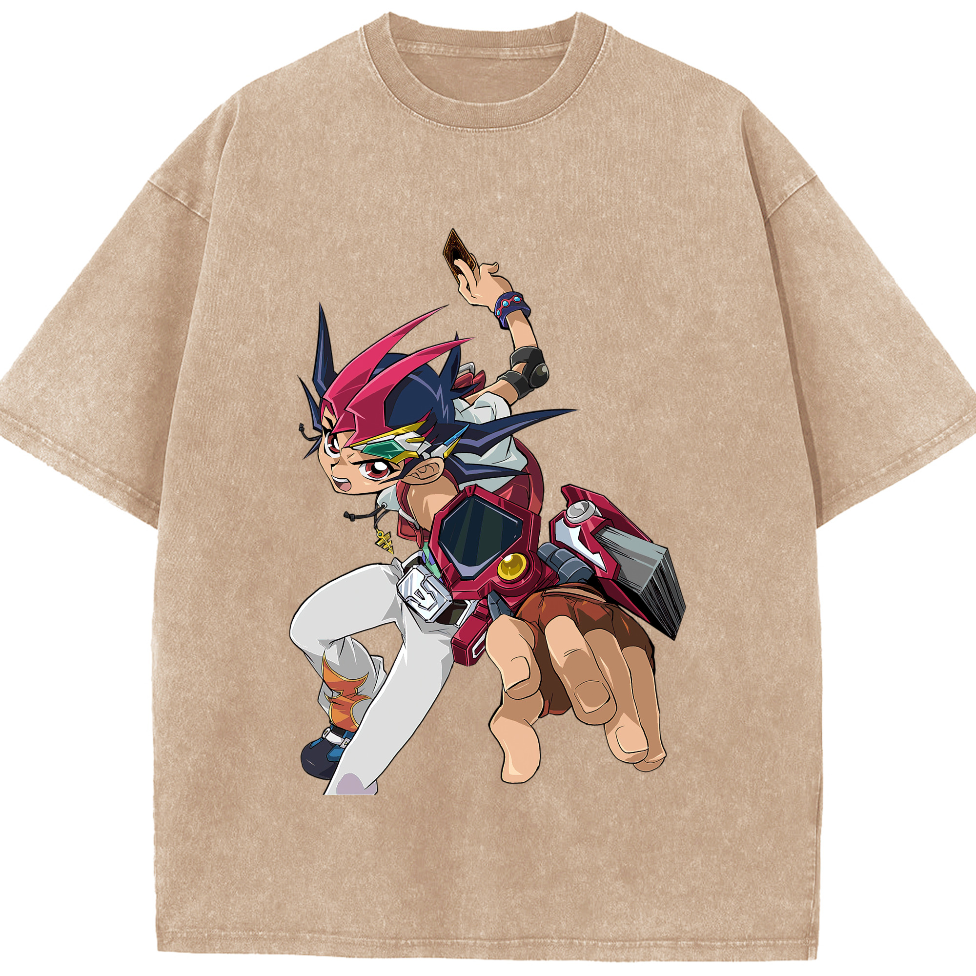 （画像用） 遊☆戯☆王 Yu-Gi-Oh! 綿100% ヴィンテージ風 半袖Tシャツ（フロントプリント）