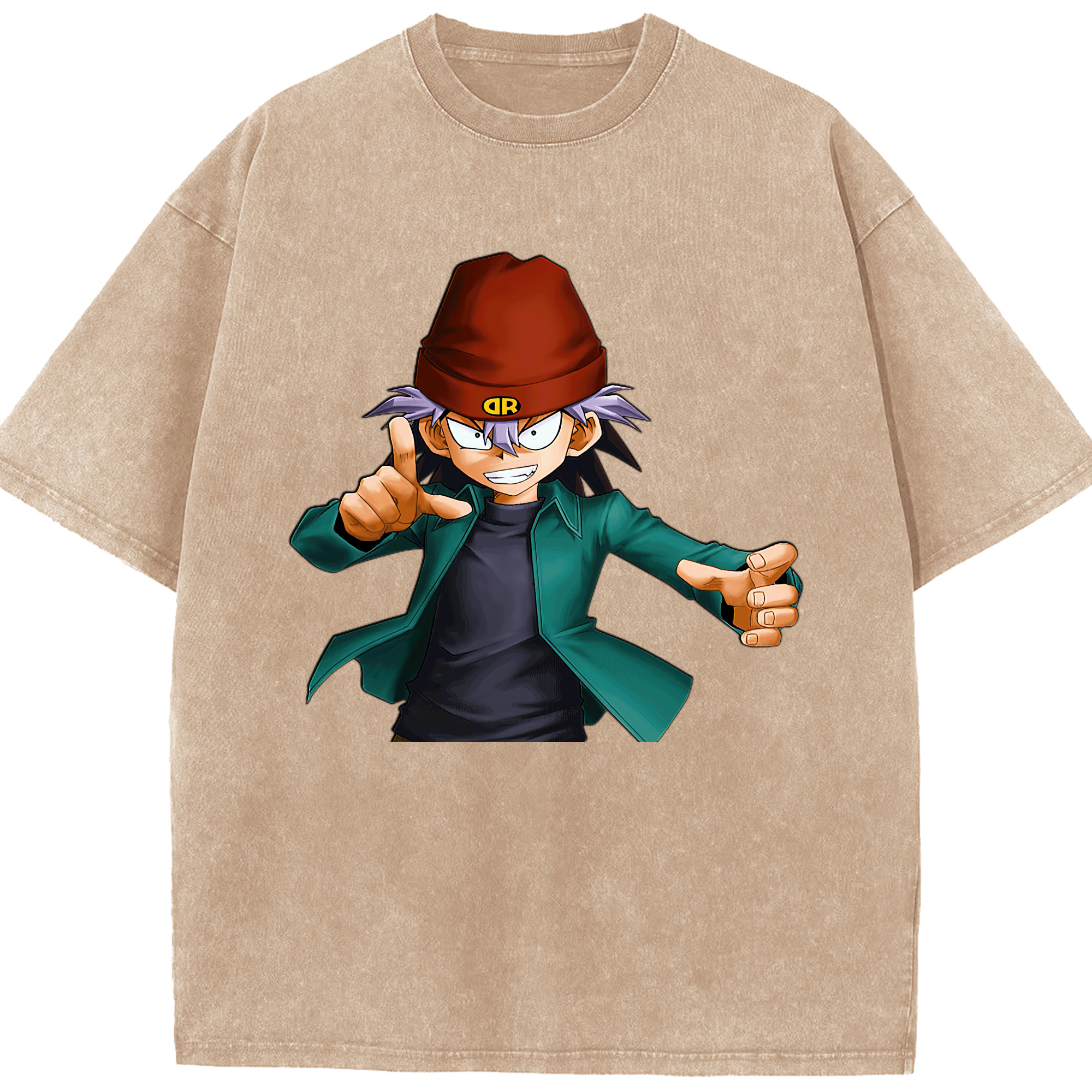 （画像用） 遊☆戯☆王 Yu-Gi-Oh! 綿100% ヴィンテージ風 半袖Tシャツ（フロントプリント）