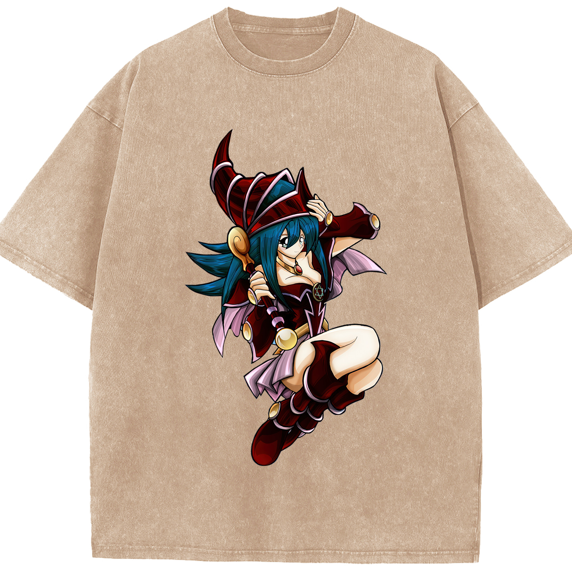 （画像用） 遊☆戯☆王 Yu-Gi-Oh! 綿100% ヴィンテージ風 半袖Tシャツ（フロントプリント）