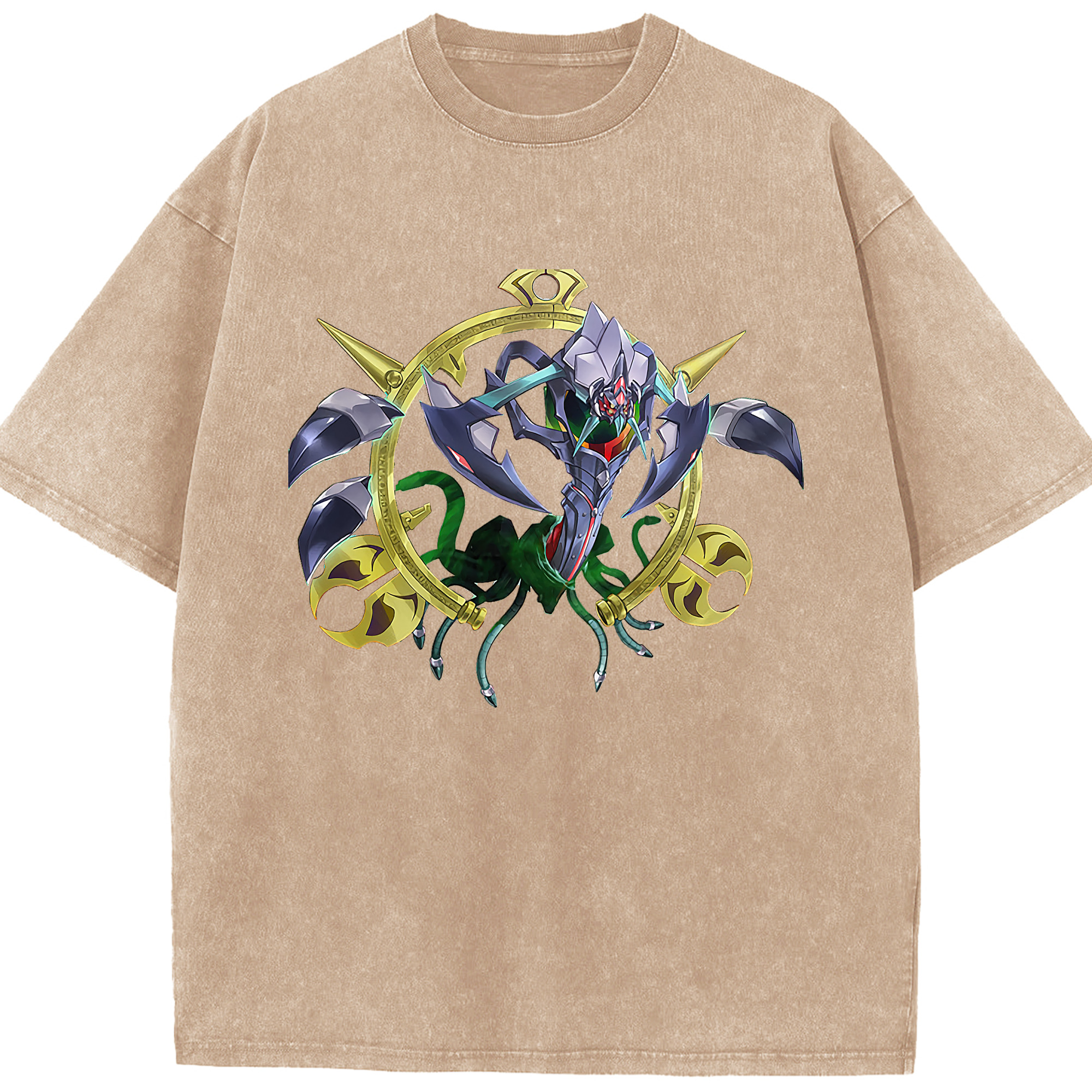 （画像用） 遊☆戯☆王 Yu-Gi-Oh! 綿100% ヴィンテージ風 半袖Tシャツ（フロントプリント）