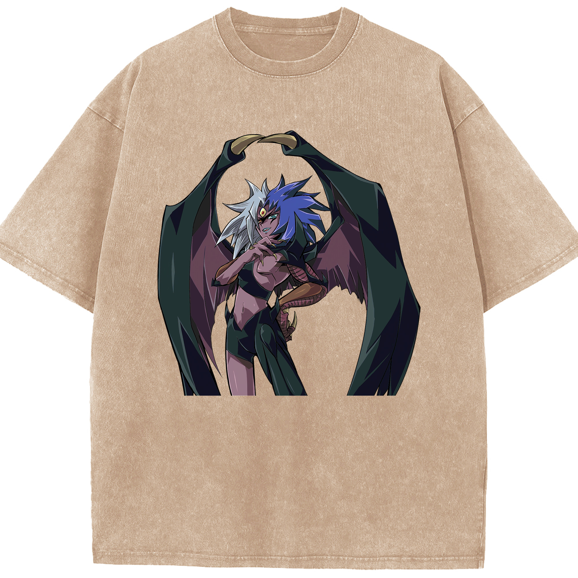 （画像用） 遊☆戯☆王 Yu-Gi-Oh! 綿100% ヴィンテージ風 半袖Tシャツ（フロントプリント）