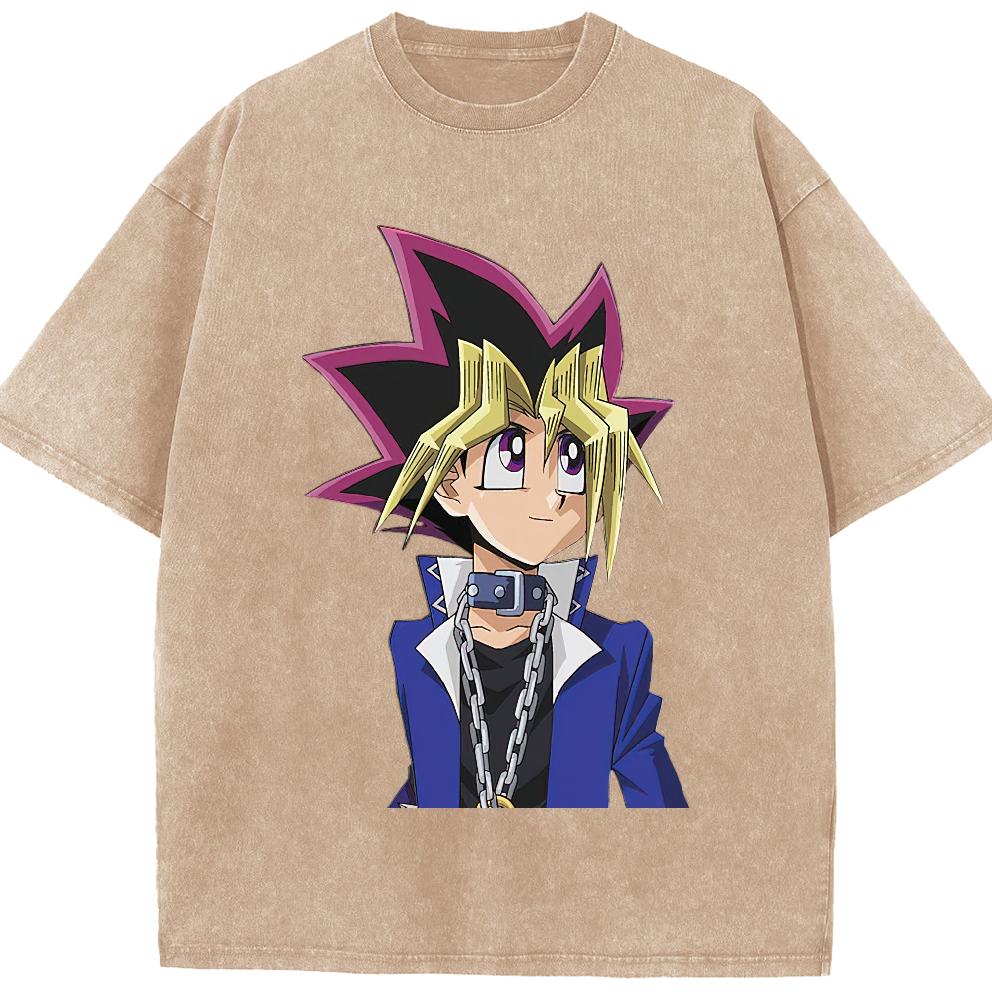 （画像用） 遊☆戯☆王 Yu-Gi-Oh! 綿100% ヴィンテージ風 半袖Tシャツ（フロントプリント）