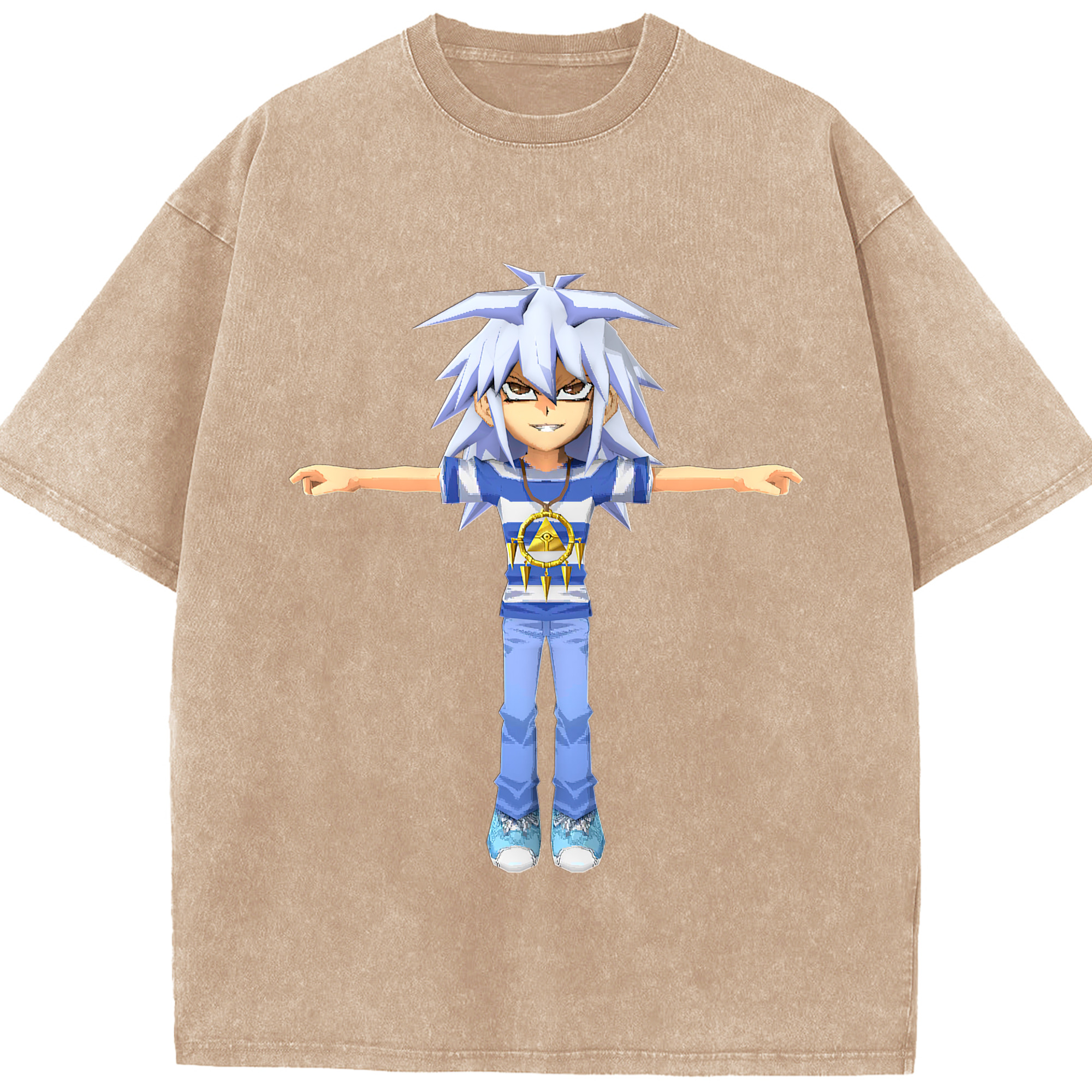 （画像用） 遊☆戯☆王 Yu-Gi-Oh! 綿100% ヴィンテージ風 半袖Tシャツ（フロントプリント）