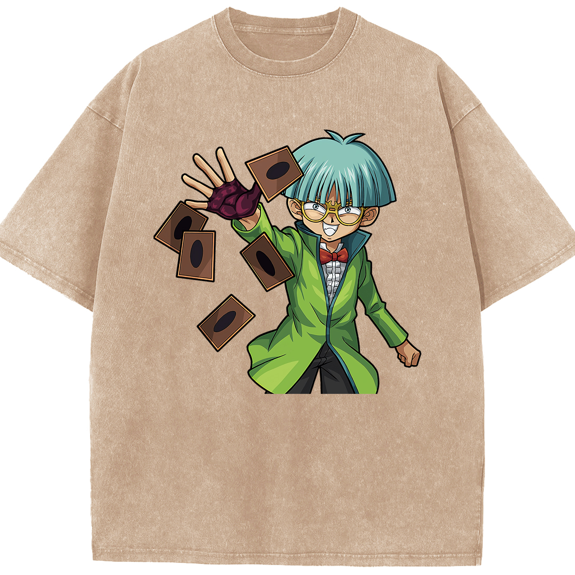 （画像用） 遊☆戯☆王 Yu-Gi-Oh! 綿100% ヴィンテージ風 半袖Tシャツ（フロントプリント）