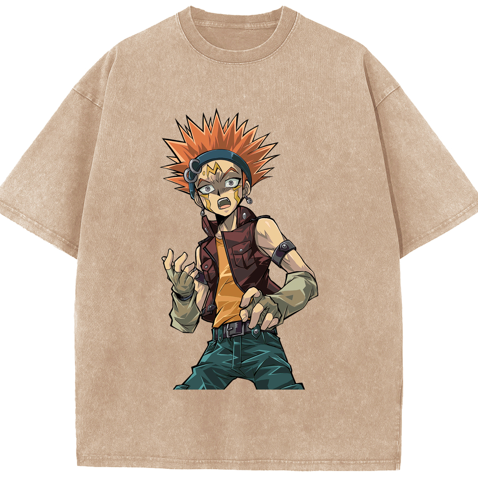 （画像用） 遊☆戯☆王 Yu-Gi-Oh! 綿100% ヴィンテージ風 半袖Tシャツ（フロントプリント）
