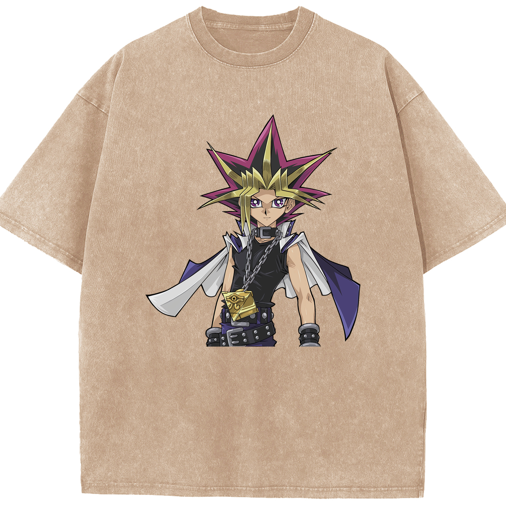 （画像用） 遊☆戯☆王 Yu-Gi-Oh! 綿100% ヴィンテージ風 半袖Tシャツ（フロントプリント）