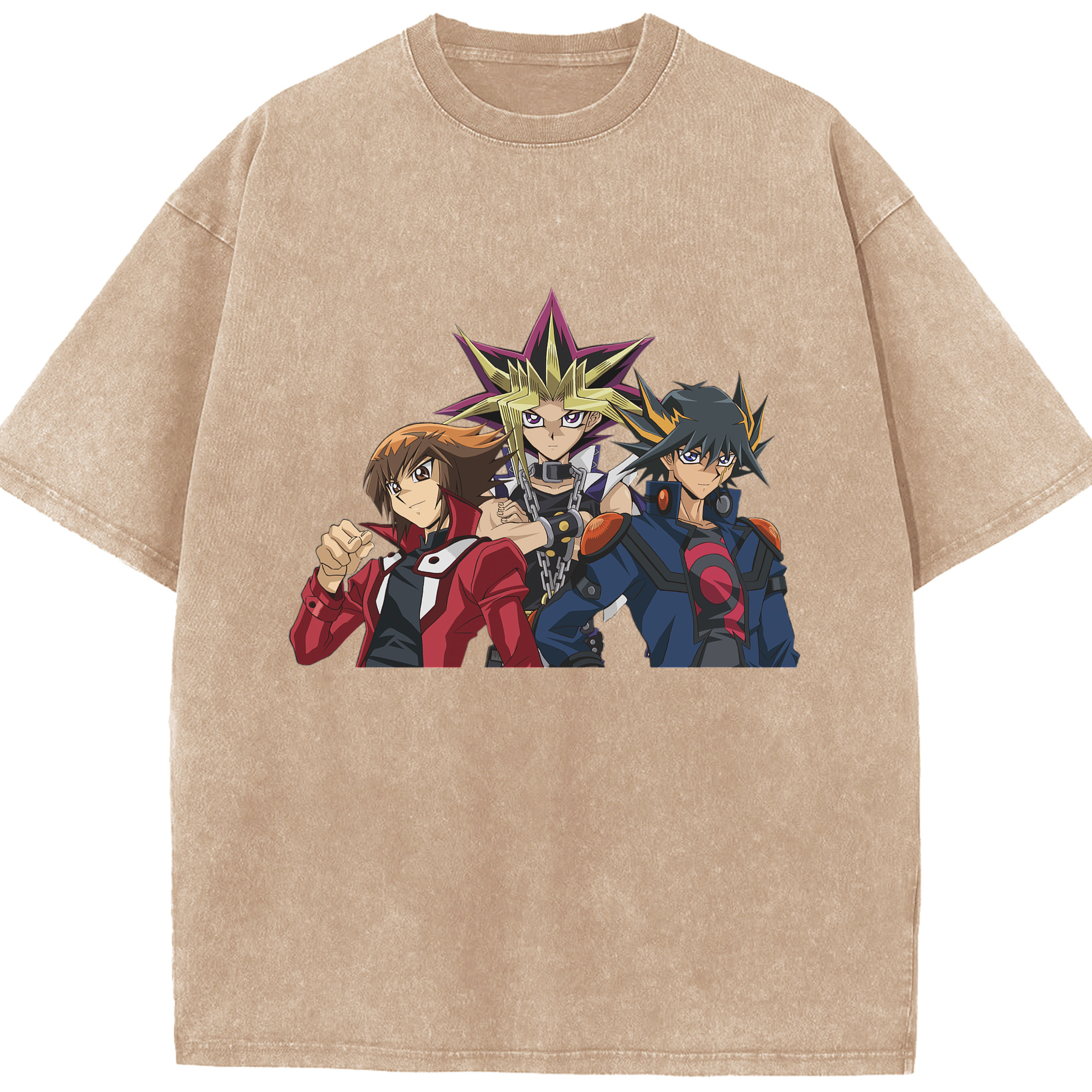 （画像用） 遊☆戯☆王 Yu-Gi-Oh! 綿100% ヴィンテージ風 半袖Tシャツ（フロントプリント）